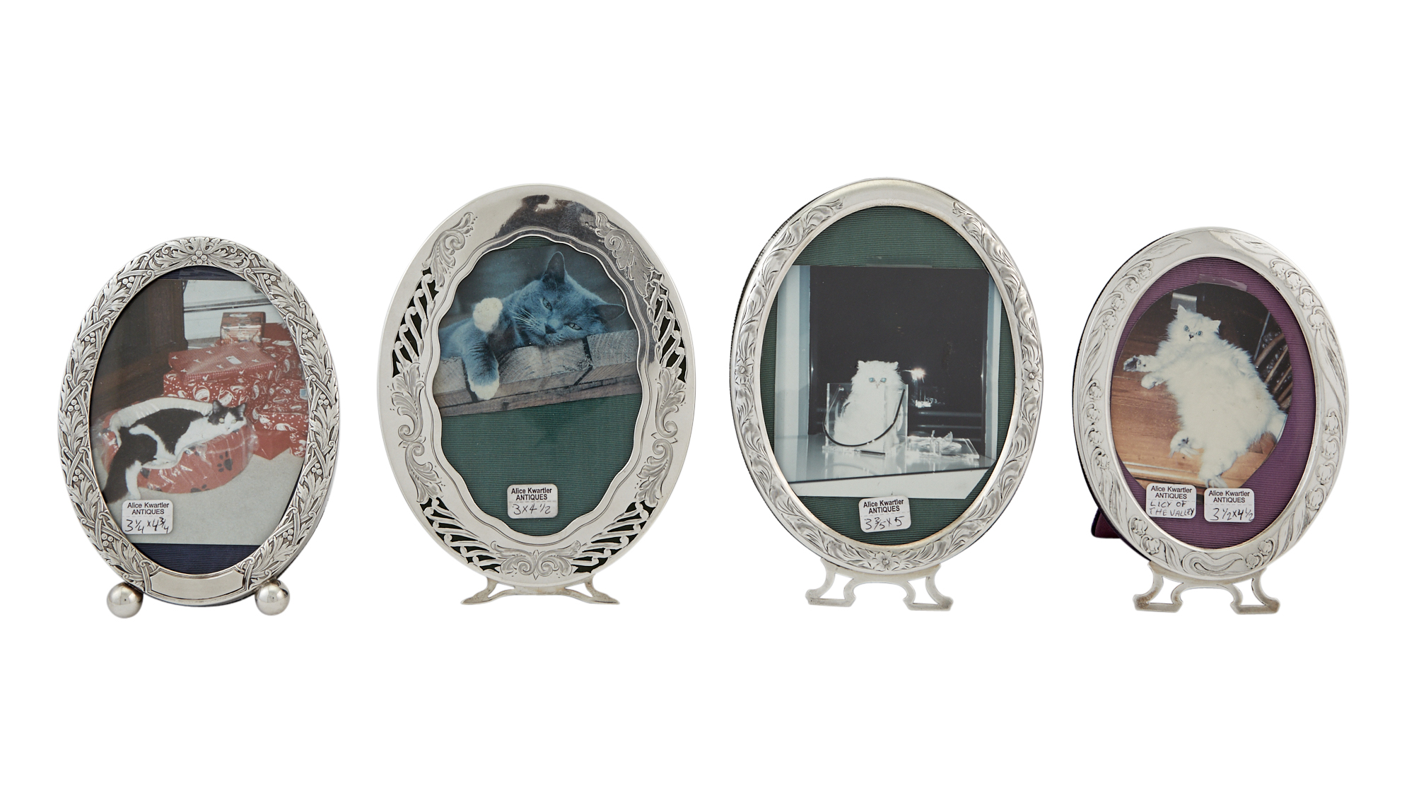 Lot image - Four American Sterling Silver Picture Frames