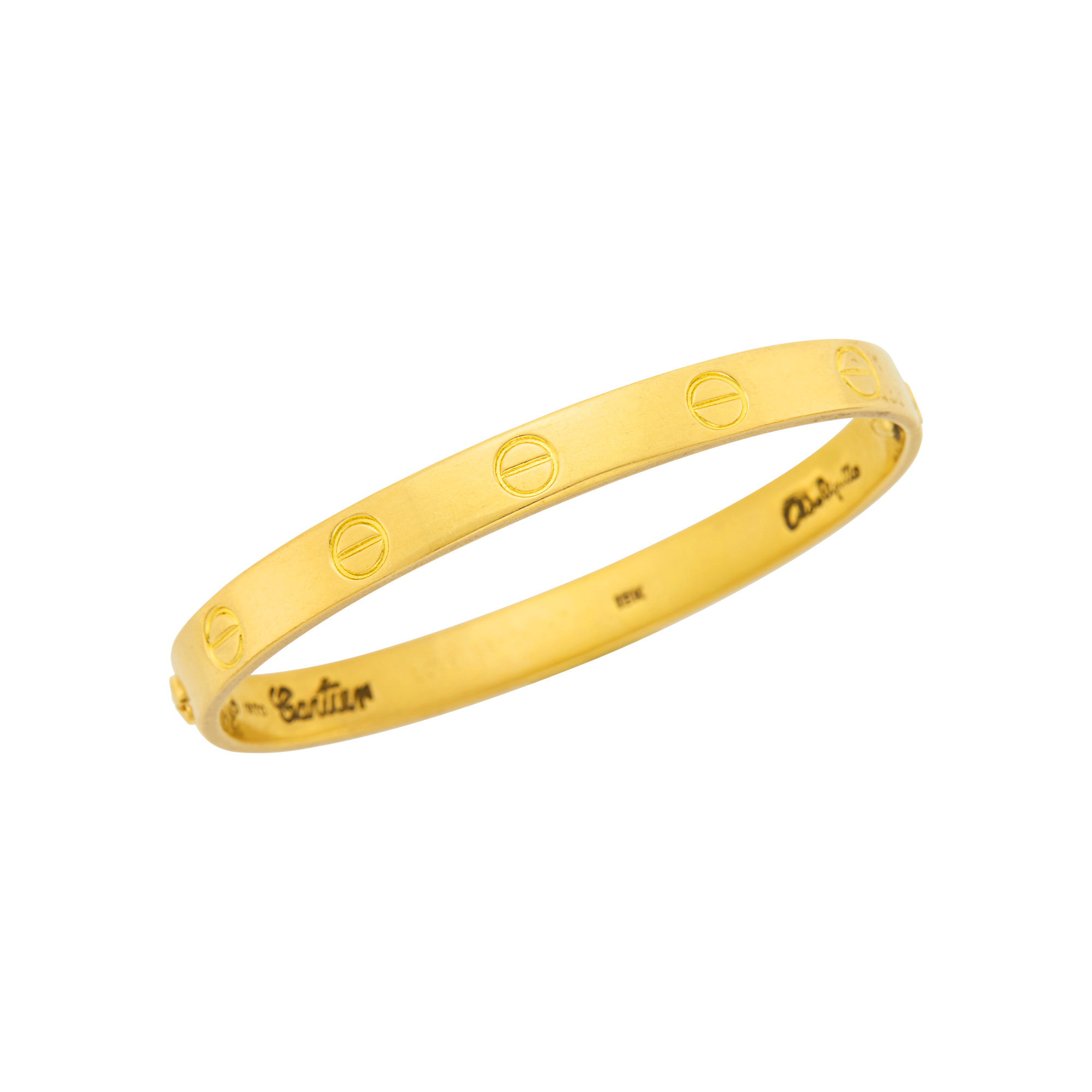 Lot image - Cartier, Aldo Cipullo Gold Love Bangle Bracelet