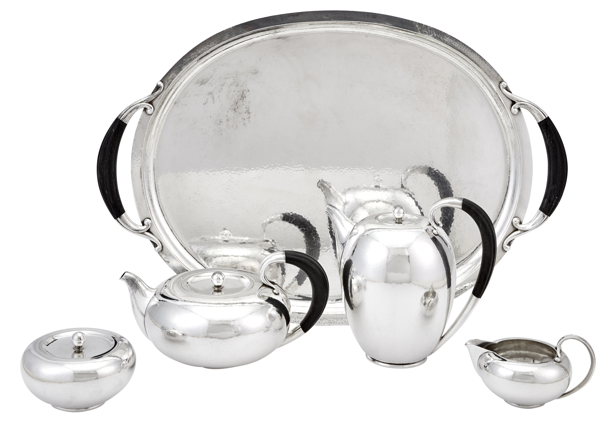 Lot image - Georg Jensen Sterling Silver Tea and Coffee Service and Tray