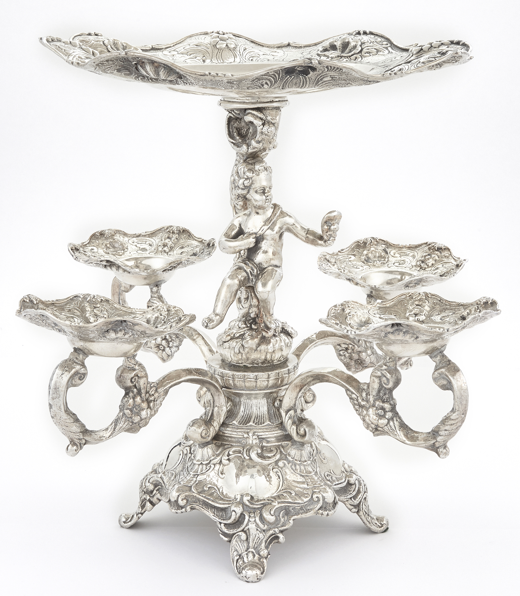Lot image - Continental Silver Plated Epergne