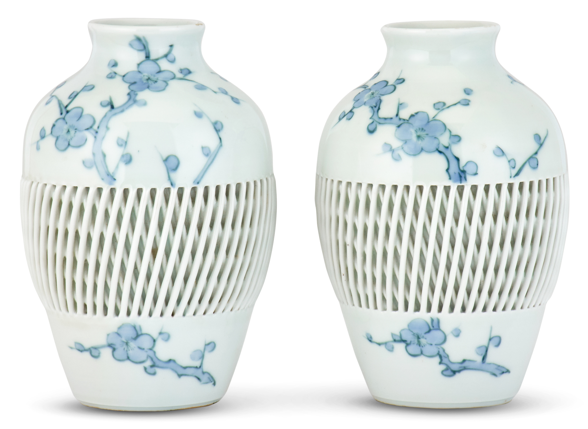 Lot image - A Pair of Japanese Hirado Porcelain Vases