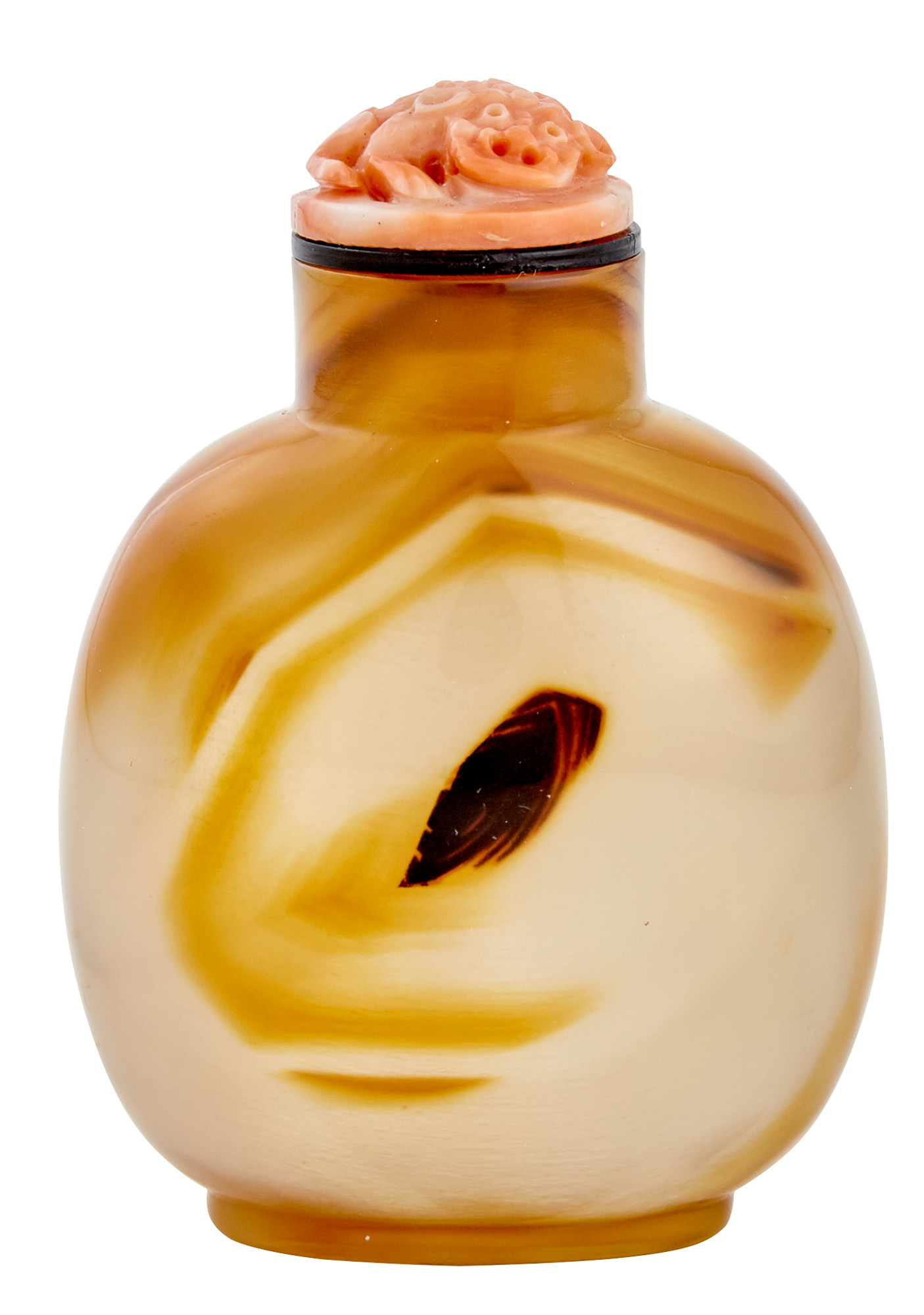 Lot image - Chinese Shadow Agate Snuff Bottle