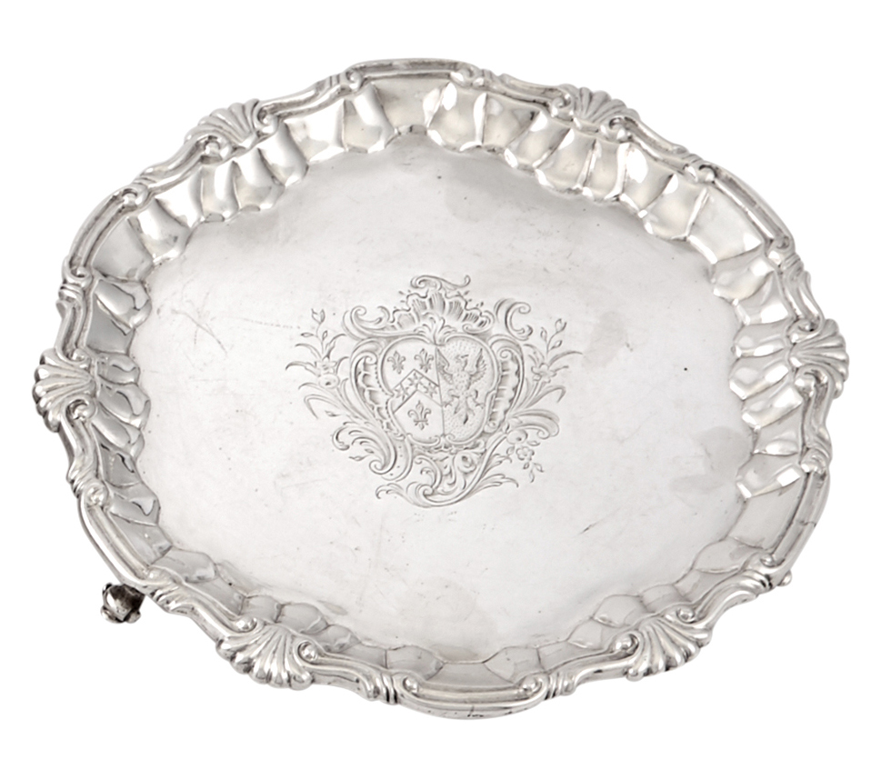 Lot image - George II Sterling Silver Waiter