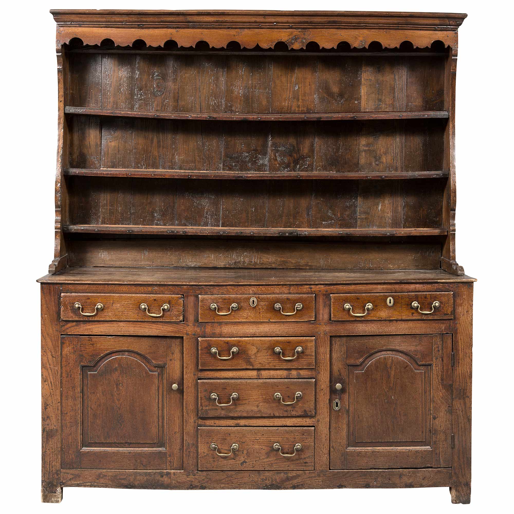Lot image - Welsh Oak and Elmwood Dresser