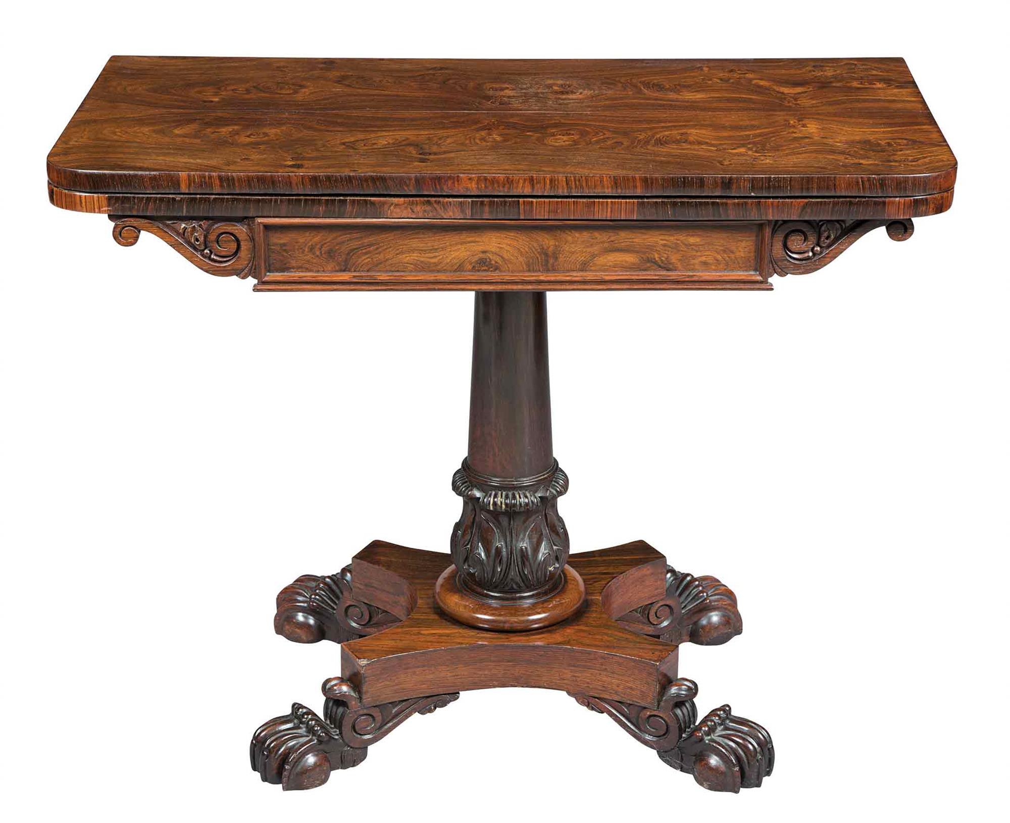 Lot image - William IV Rosewood Games Table