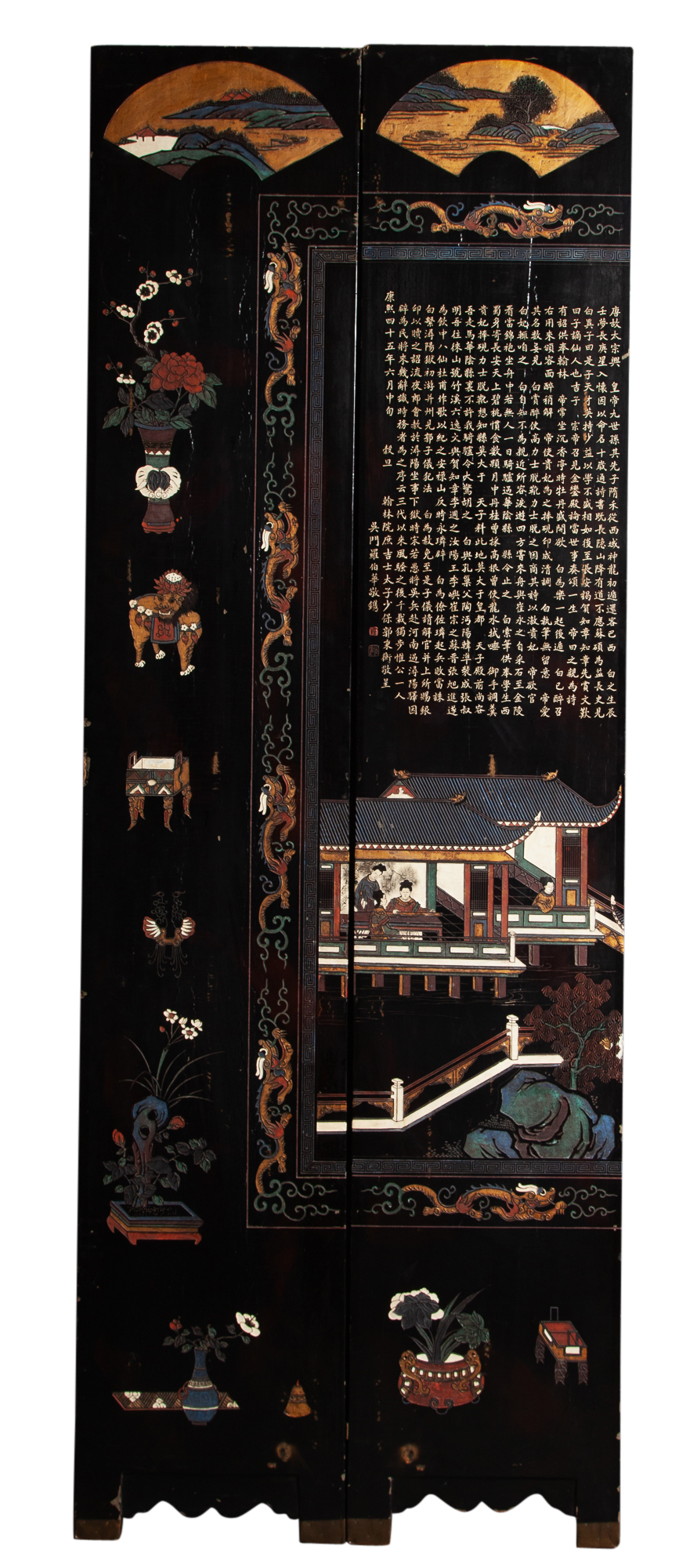 Lot image - A Large Chinese Coromandel Screen