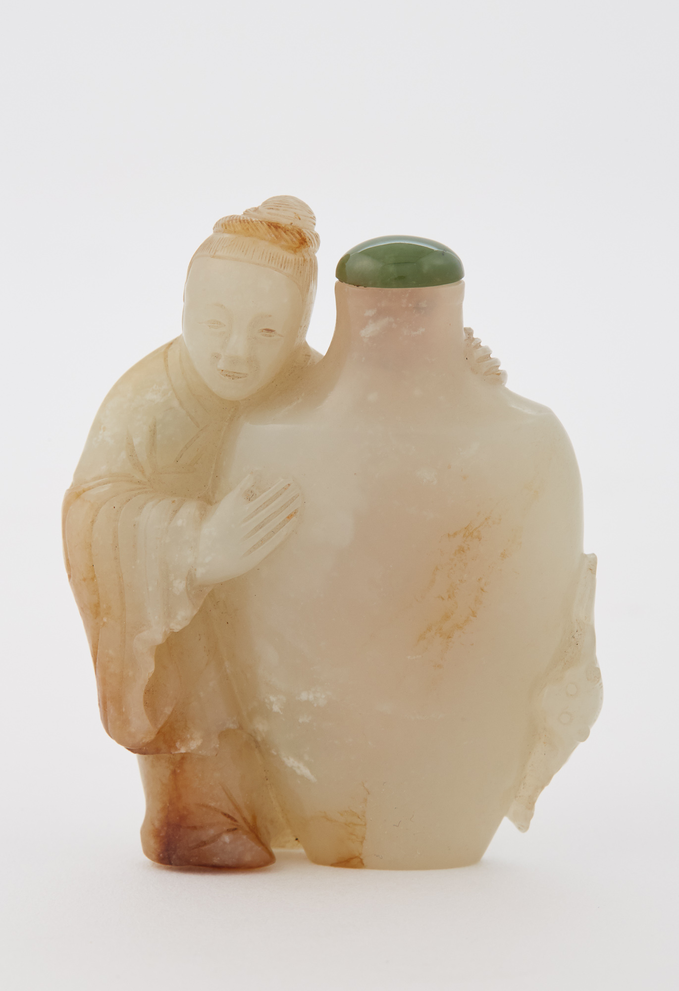 Lot image - Chinese Celadon Jade Snuff Bottle