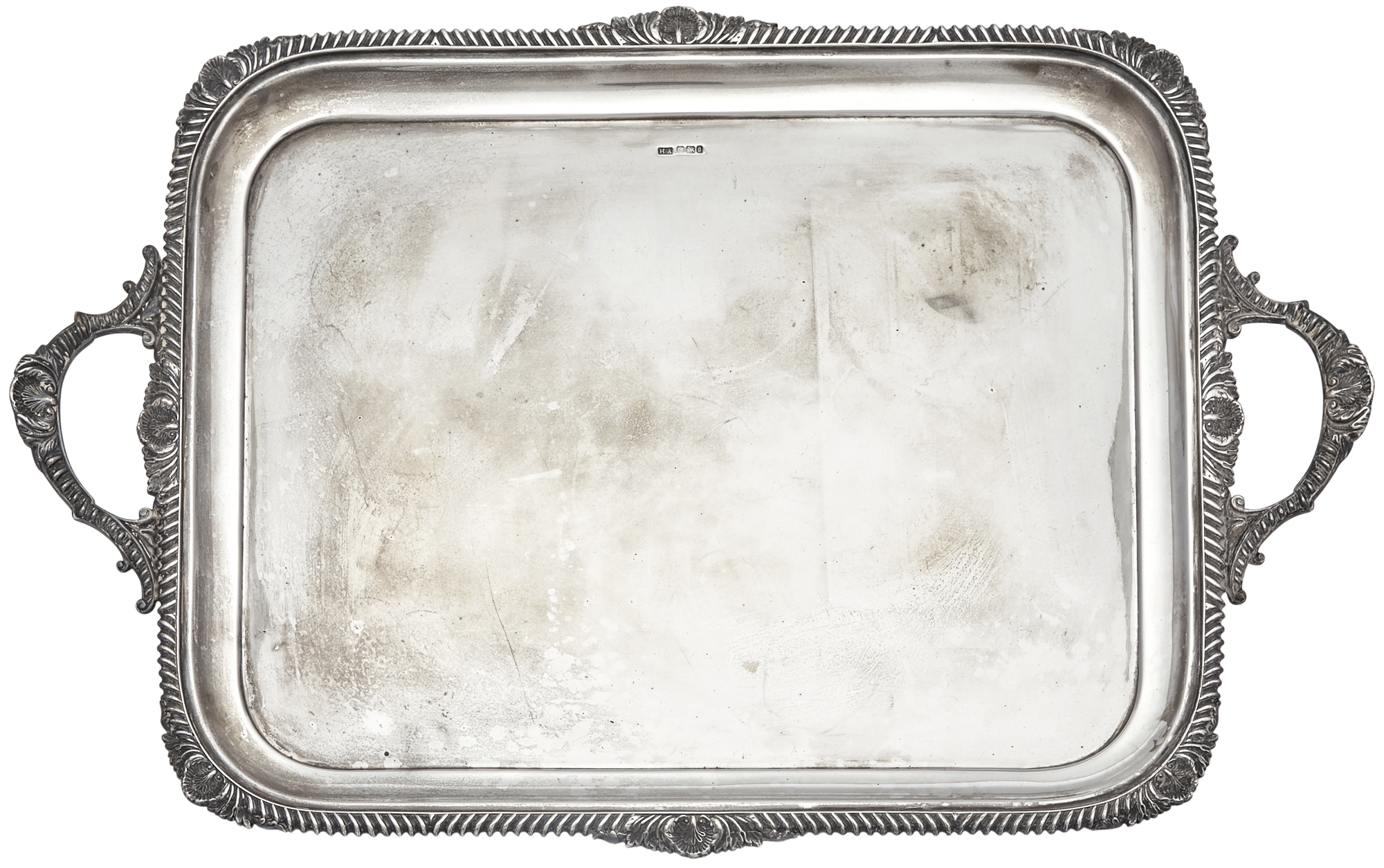Lot image - Victorian Sterling Silver Two-Handled Tray