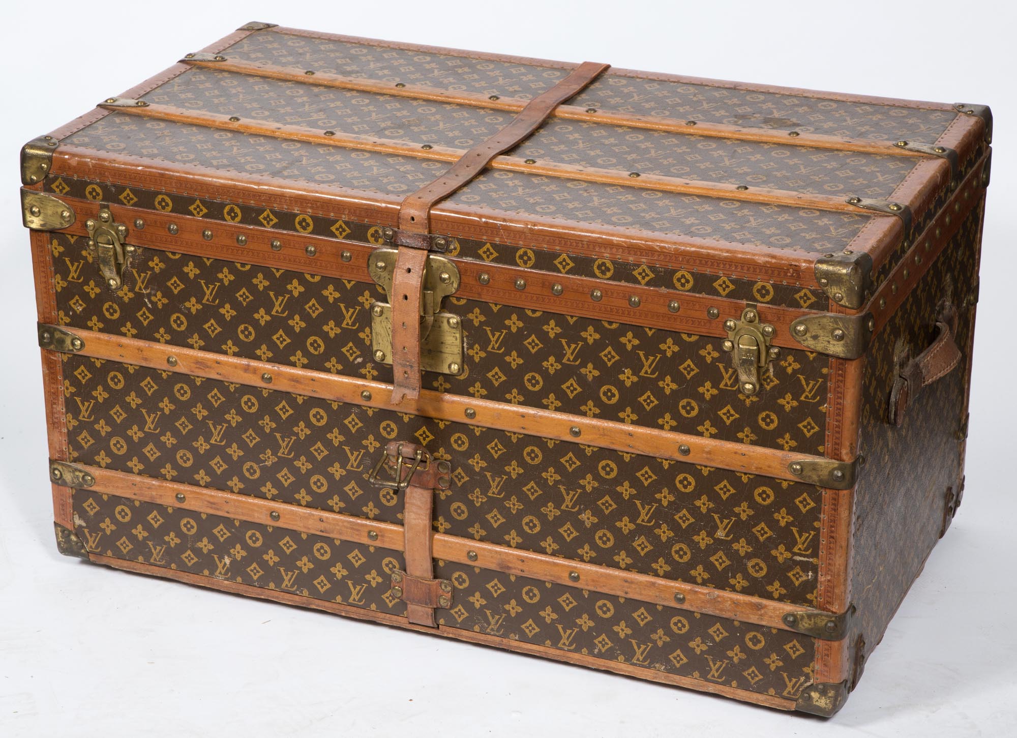 Lot image - Louis Vuitton Leather Trunk