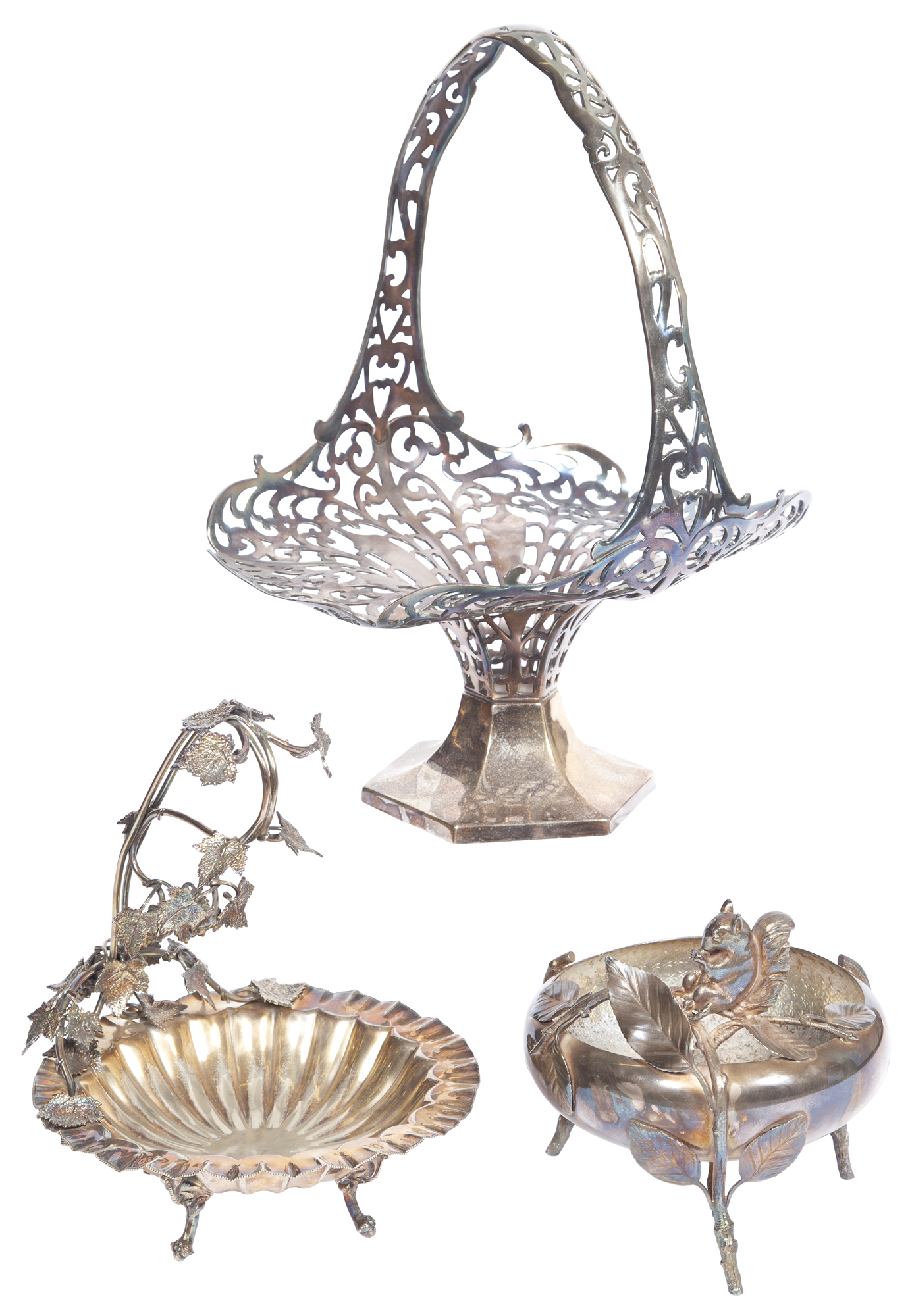 Lot image - Three Silver Plated Table Articles