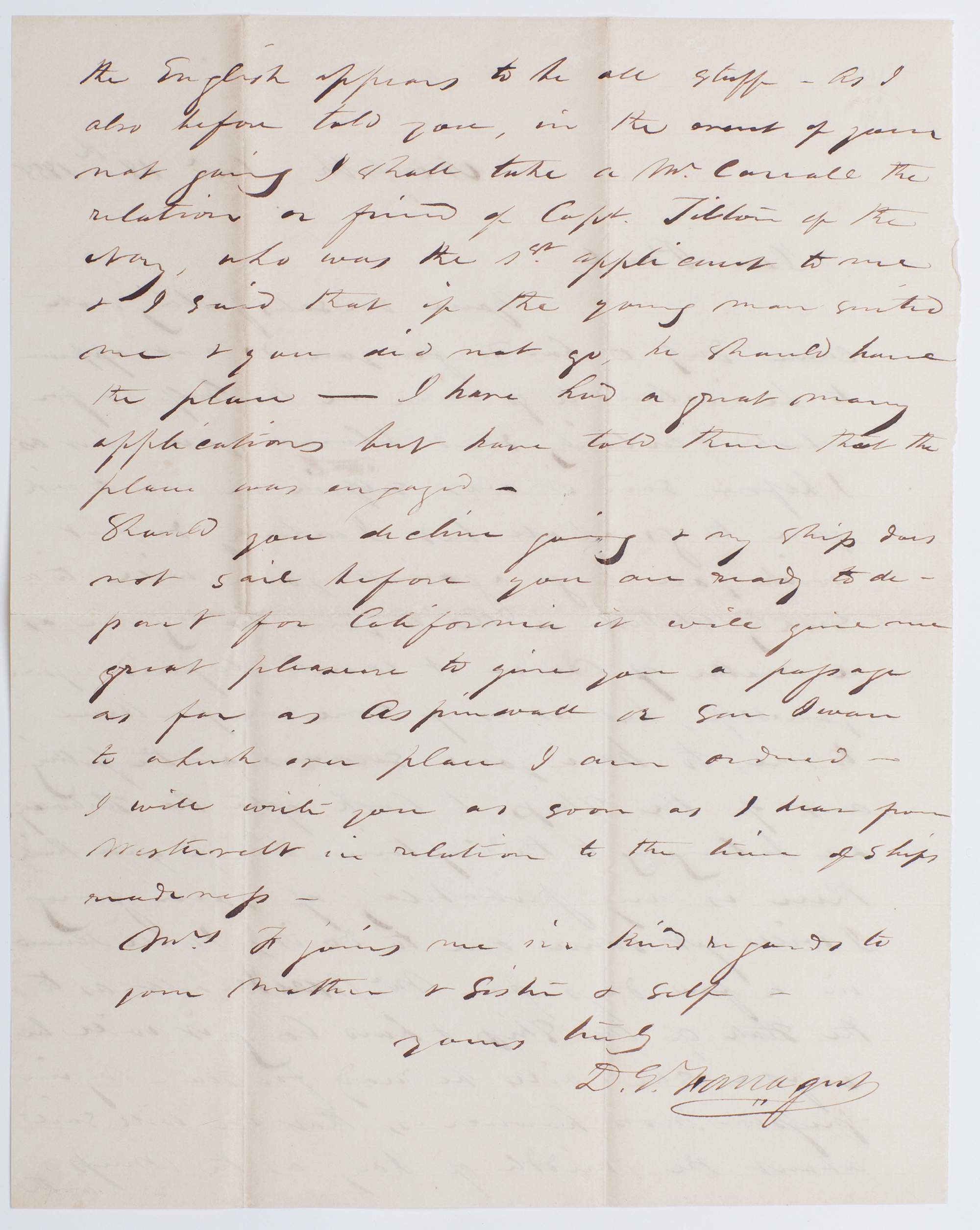 Lot image - FARRAGUT, DAVID, Admiral  Autograph letter signed.