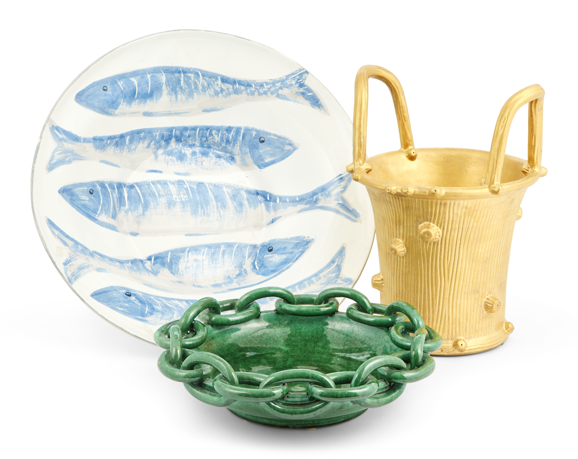 Lot image - Three Pottery Table Articles