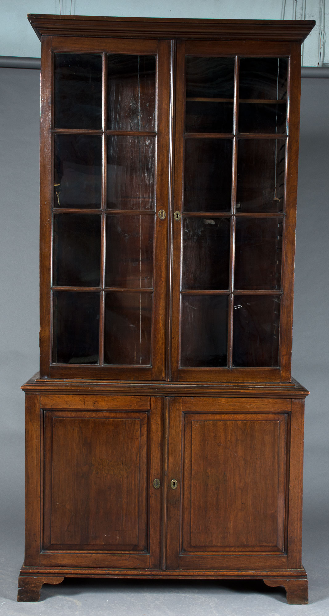 Lot image - George II Mahogany Bookcase Cabinet