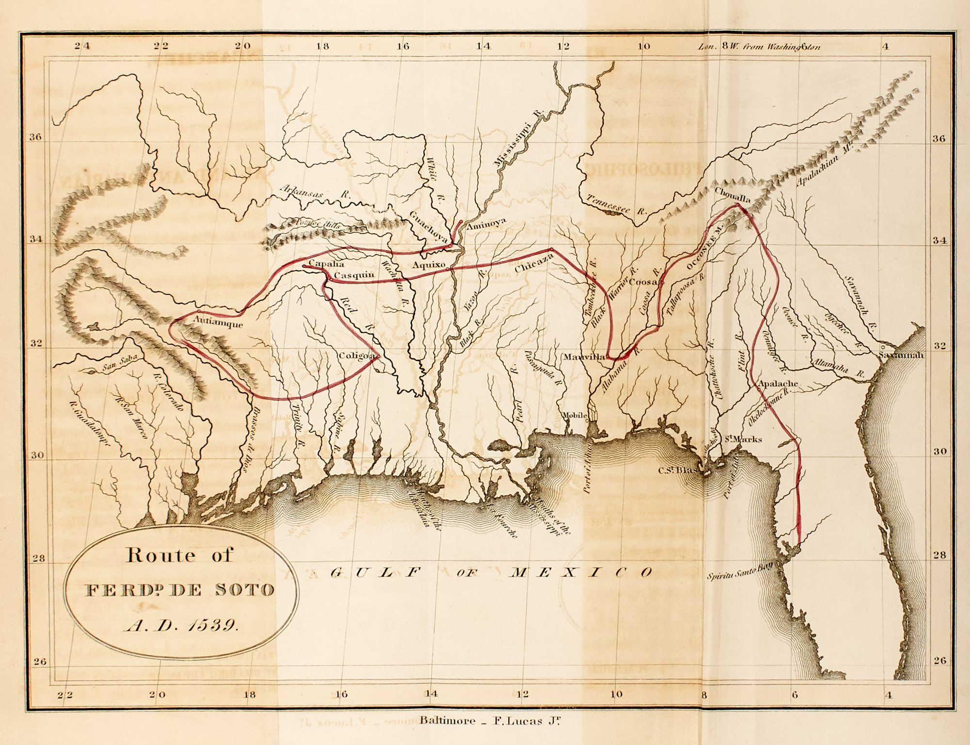 Lot image - McCULLOH, J. H., Jr, M.D.  Researches, Philosophical and Antiquarian concerning the aboriginal history of America.