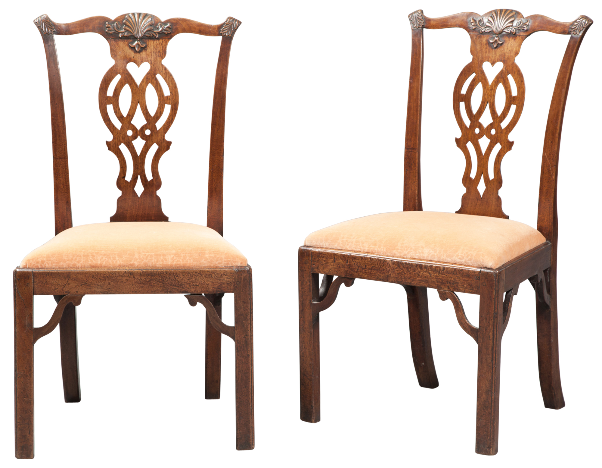 Lot image - Pair of George II Mahogany Dining Chairs