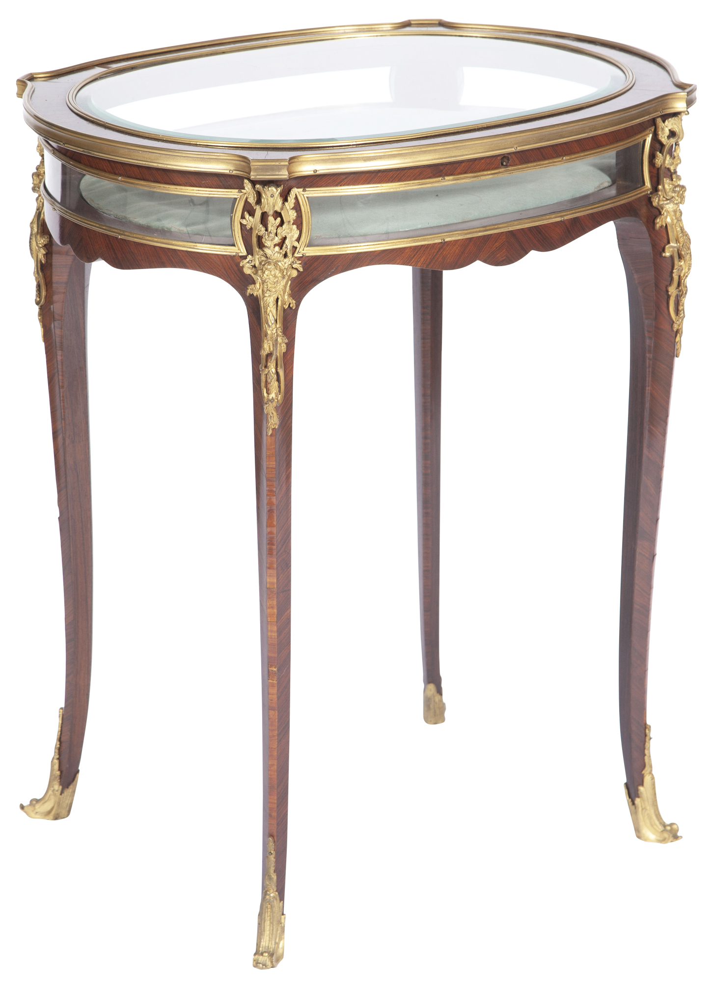 Lot image - Louis XV Style Gilt-Metal Mounted Kingwood Vitrine Table