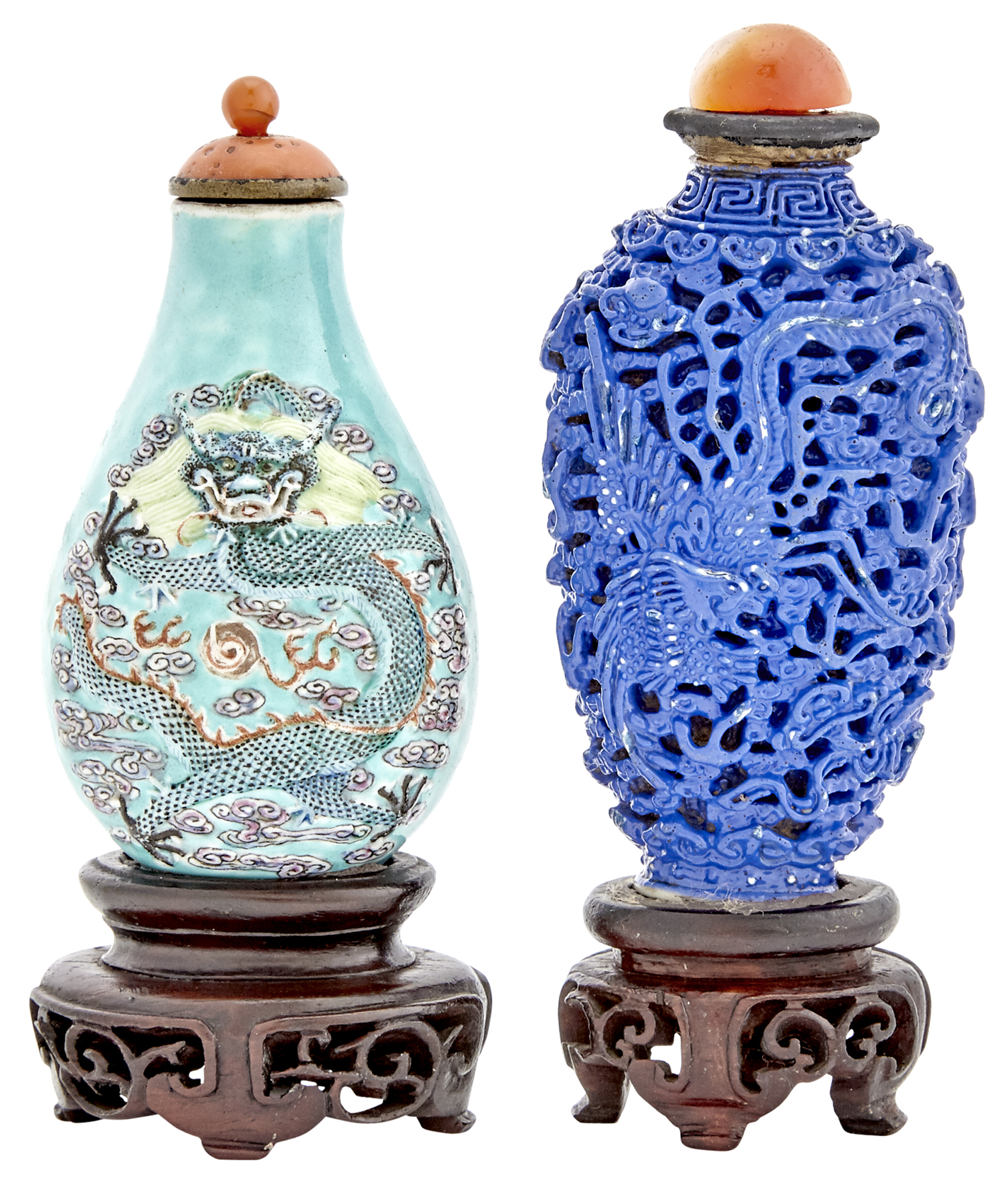 Lot image - Two Chinese Porcelain Snuff Bottles