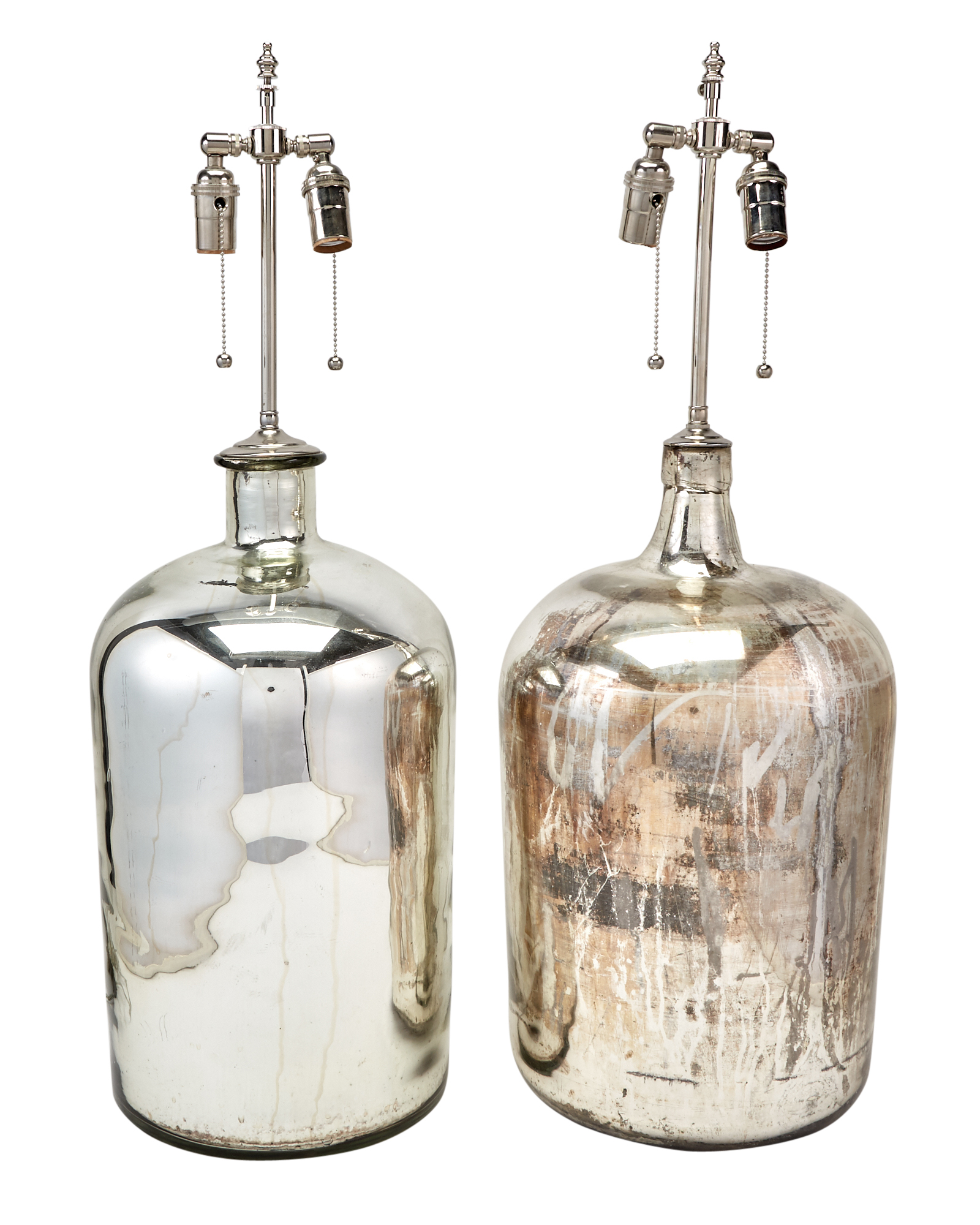Lot image - Pair of Mercury Glass Table Lamps