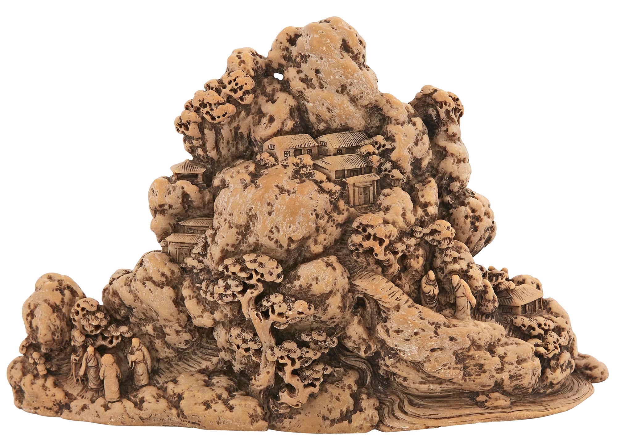 Lot image - Chinese Soapstone Landscape Carving