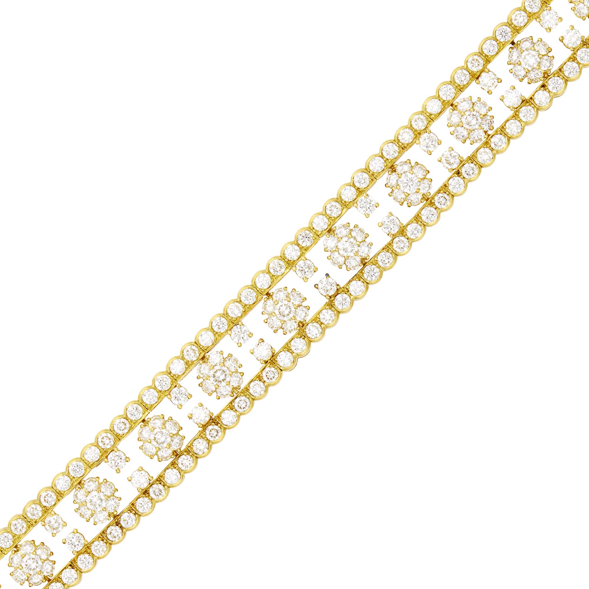 Lot image - Van Cleef & Arpels Gold and Diamond Snowflake Bracelet