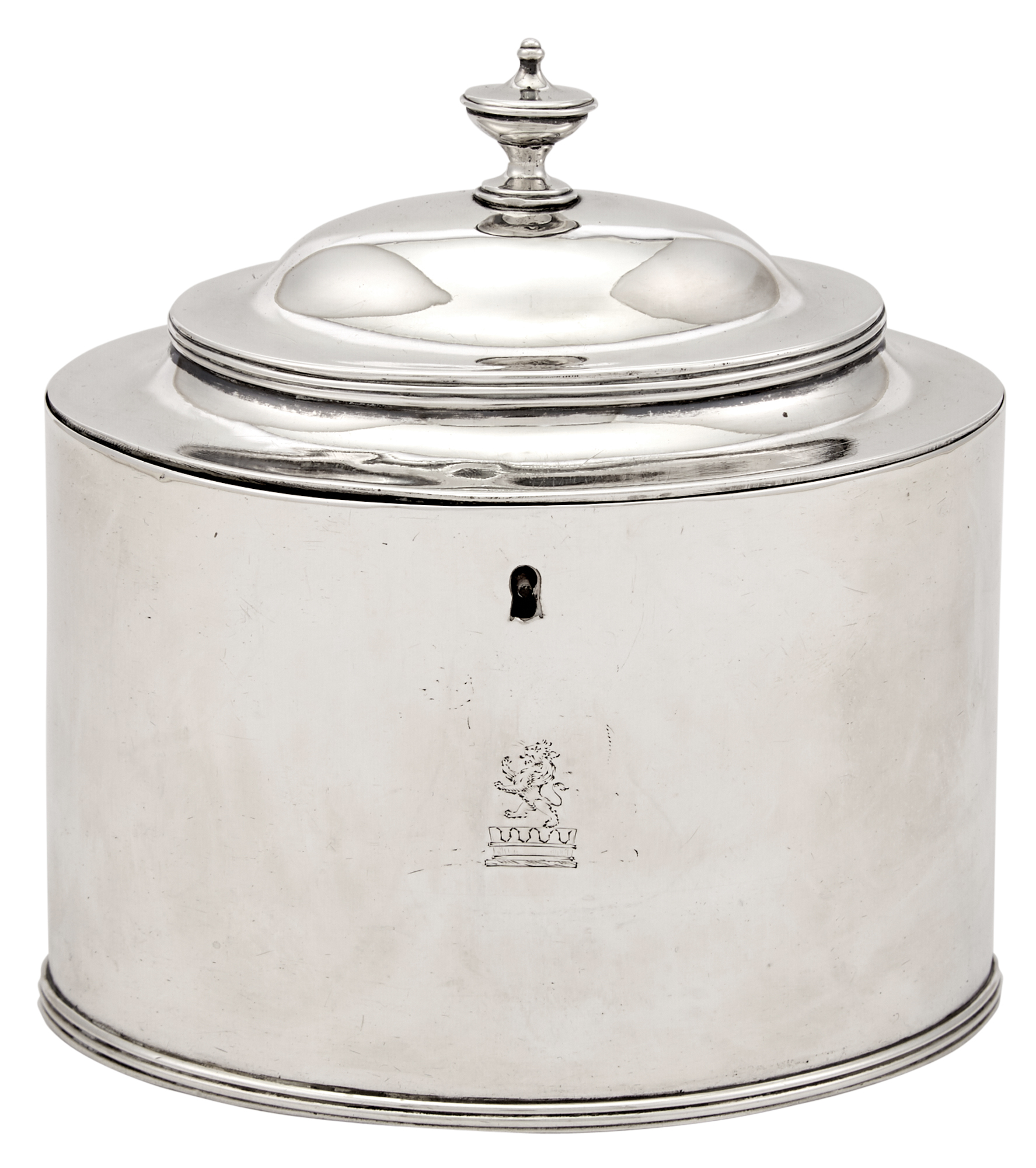 Lot image - George III Sterling Silver Tea Caddy