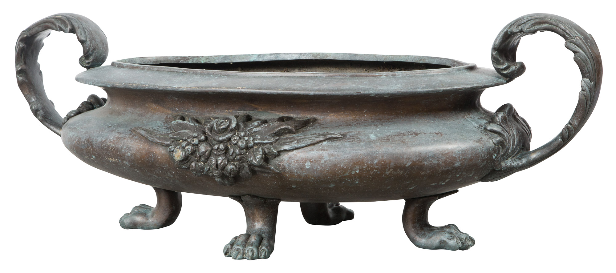 Lot image - Patinated Bronze Garden Urn