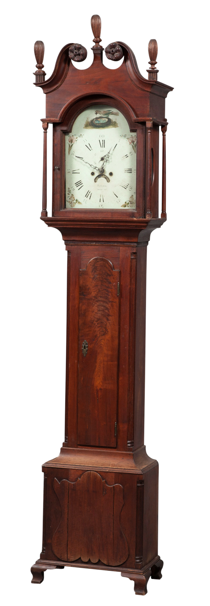 Lot image - Chippendale Mahogany Tall Case Clock