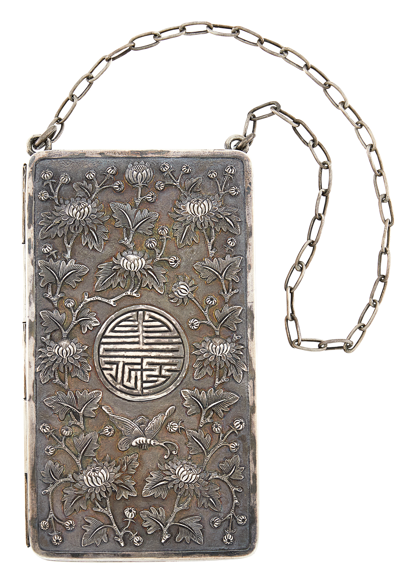 Lot image - A Chinese Silver Makeup Case