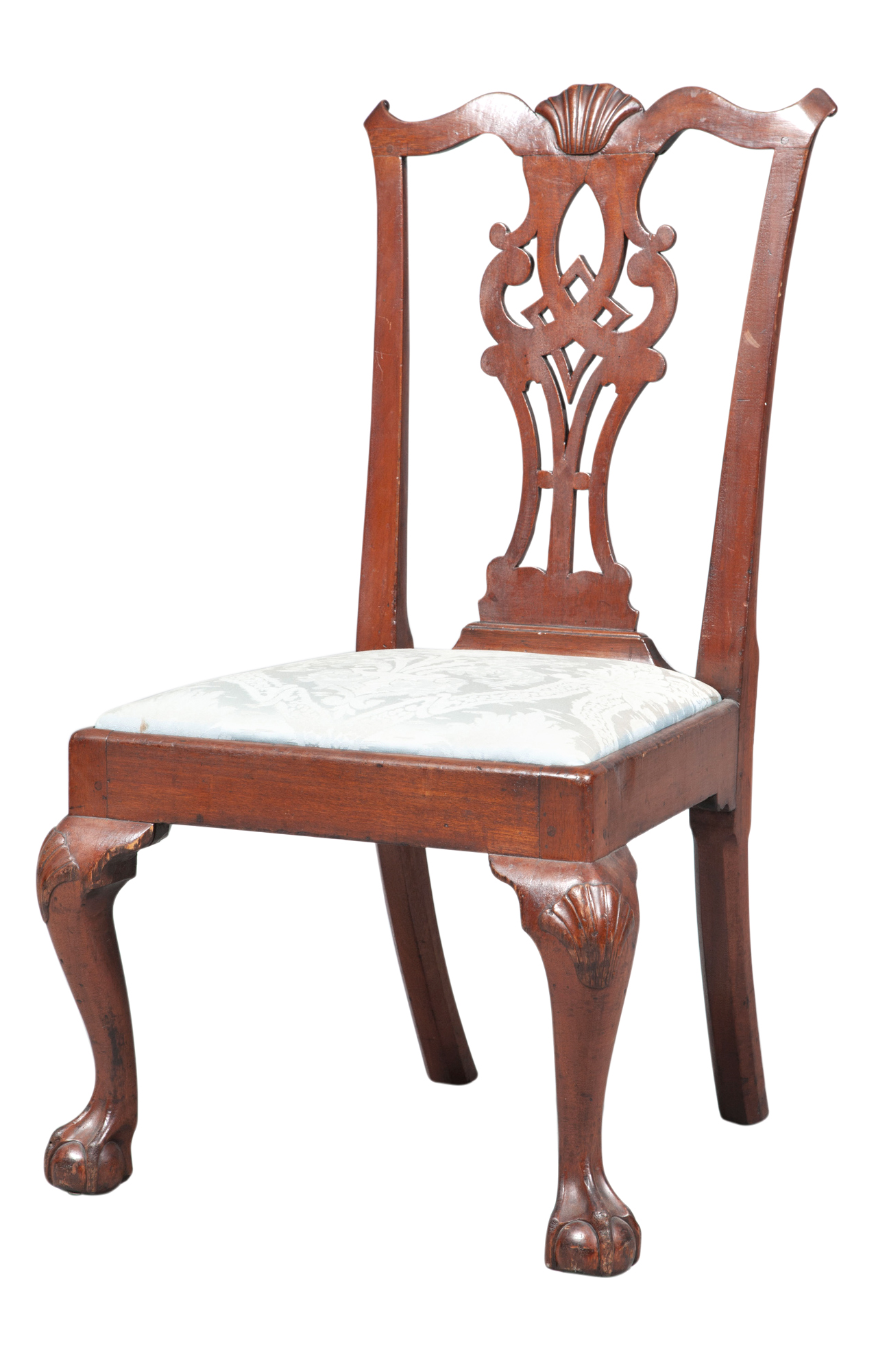 Lot image - Chippendale Walnut Three-Shell Side Chair
