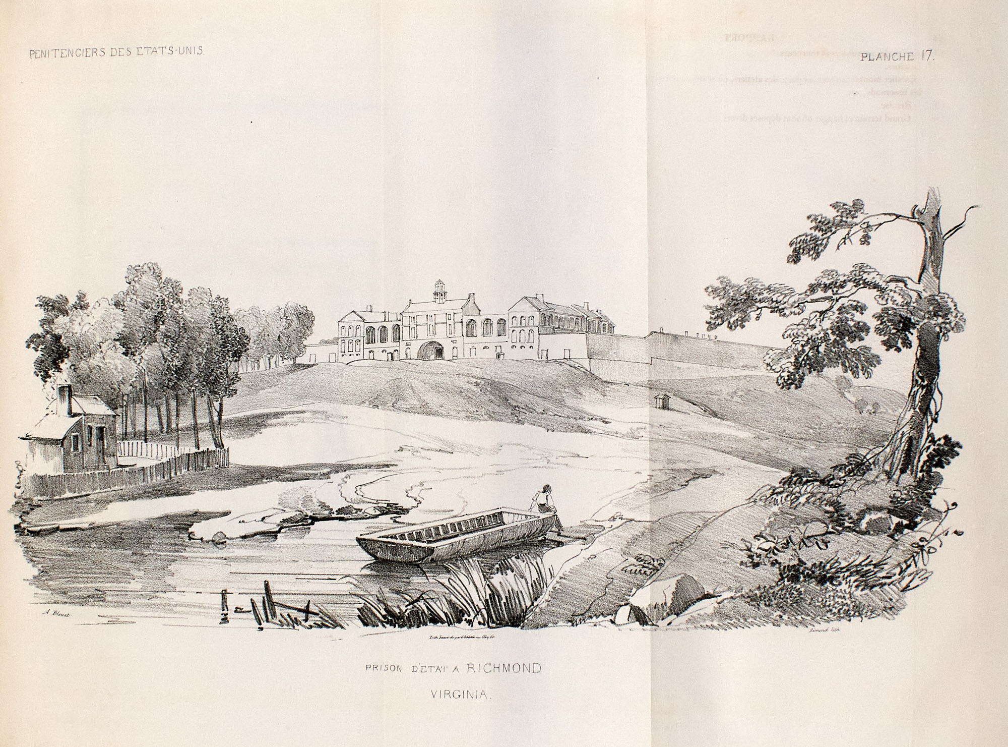 Lot image - [AMERICAN PRISONS]  DEMETZ, FREDERIC-AUGUSTE and BLOUET, GUILLAUME-ABEL. Rapports a M. Le Comte de Montalivet, Pair de France, Ministre Secretaire dEtat . sur les Penetenciers des Etats-Unis.