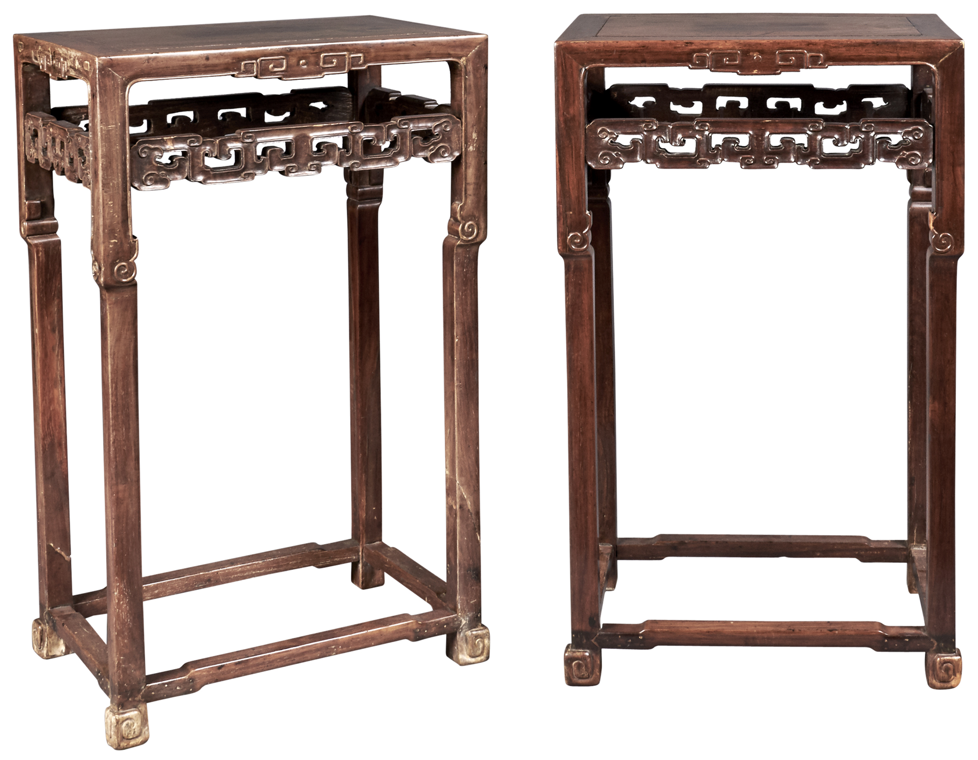 Lot image - A Pair of Chinese Hardwood Side Tables