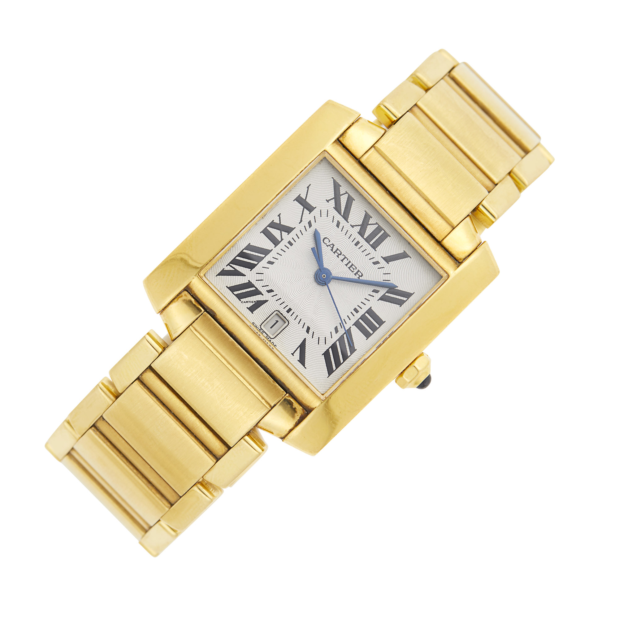 Lot image - Cartier Gold Tank Francaise Wristwatch, Ref. 1840