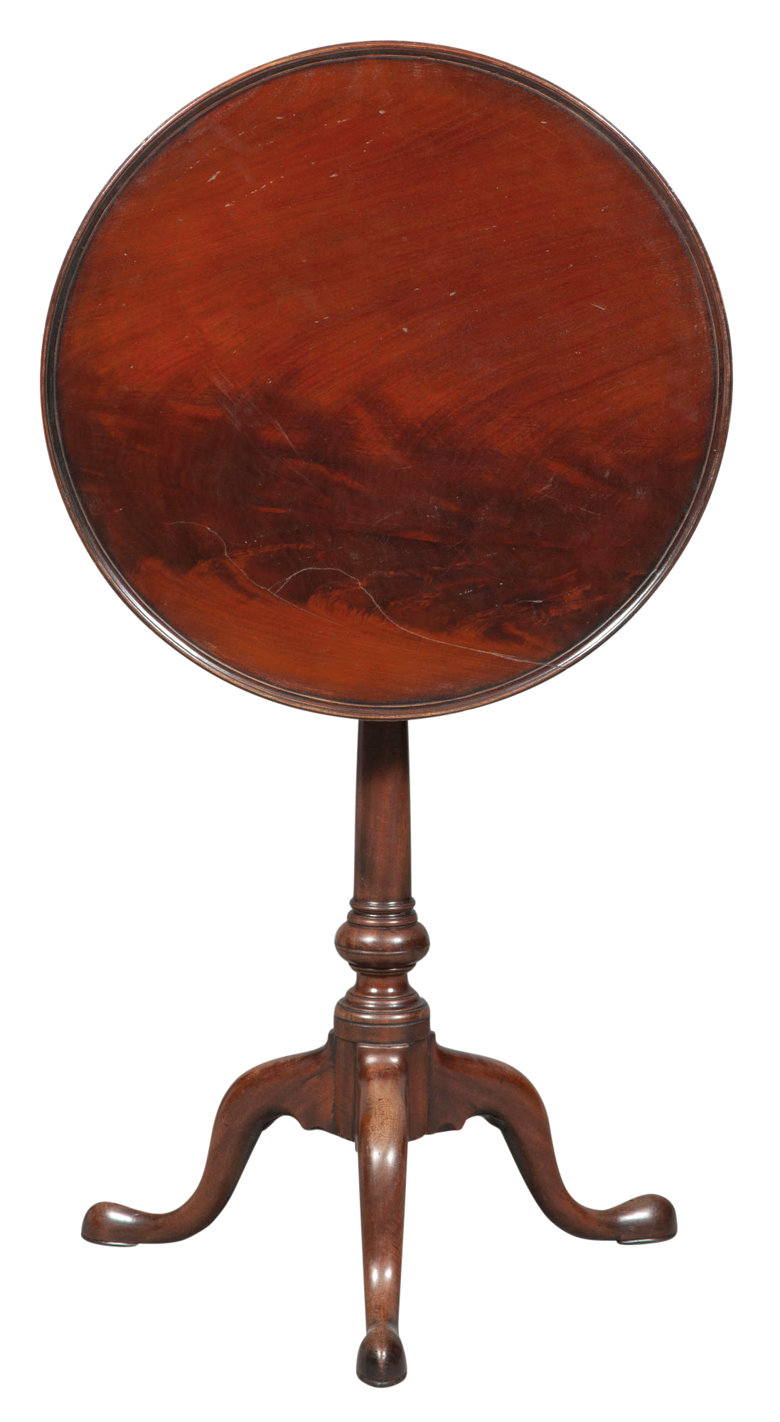 Lot image - Queen Anne Mahogany Tilt-Top Tripod Stand