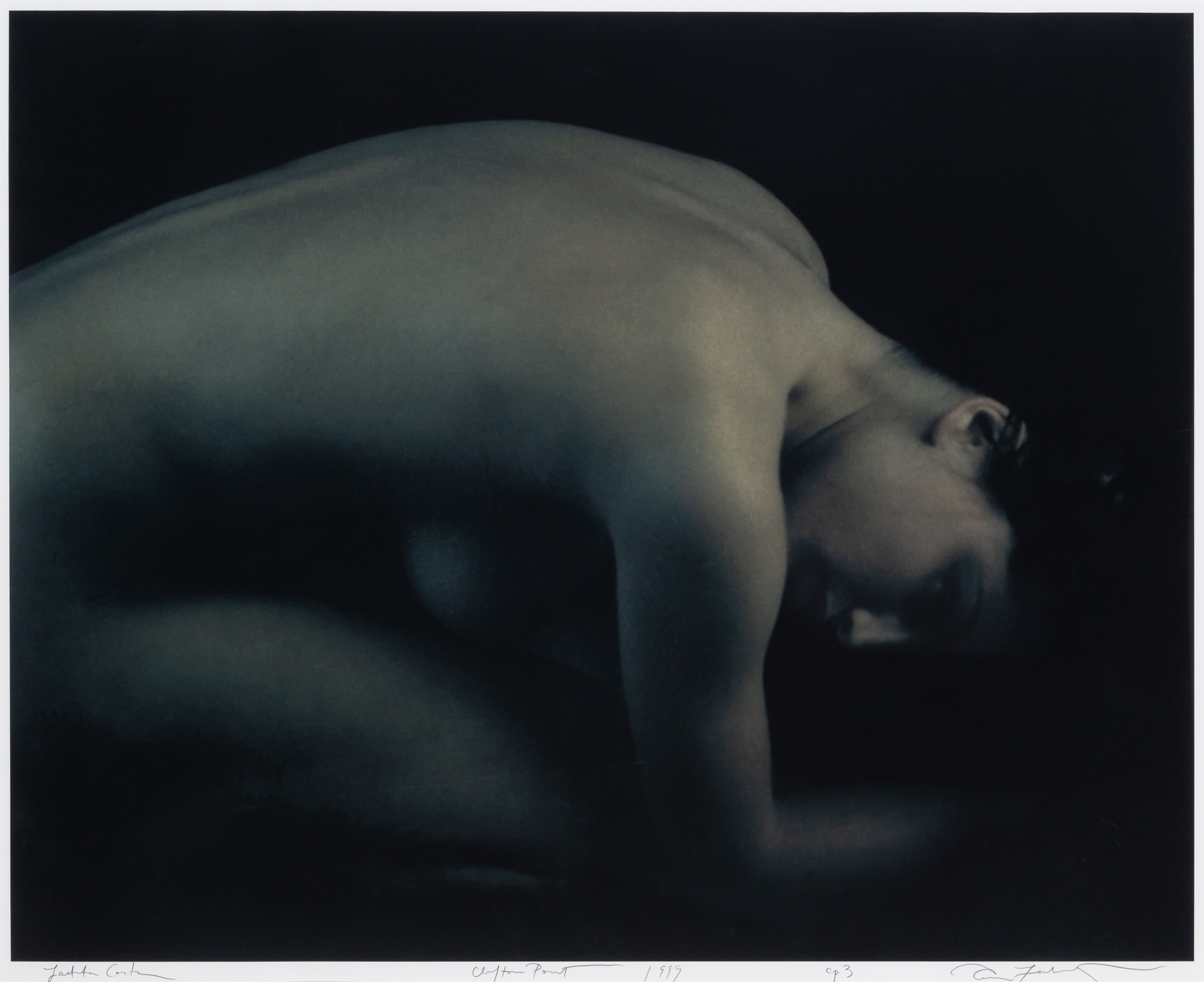 Lot image - LEIBOVITZ, ANNIE (b. 1949)  Laetitia Casta, Clifton Point, [Rhinebeck, New York (Nude #6)]