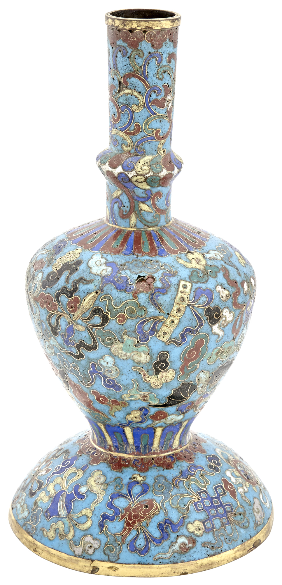 Lot image - A Rare Chinese Cloisonné Enamel Holy Water Bottle