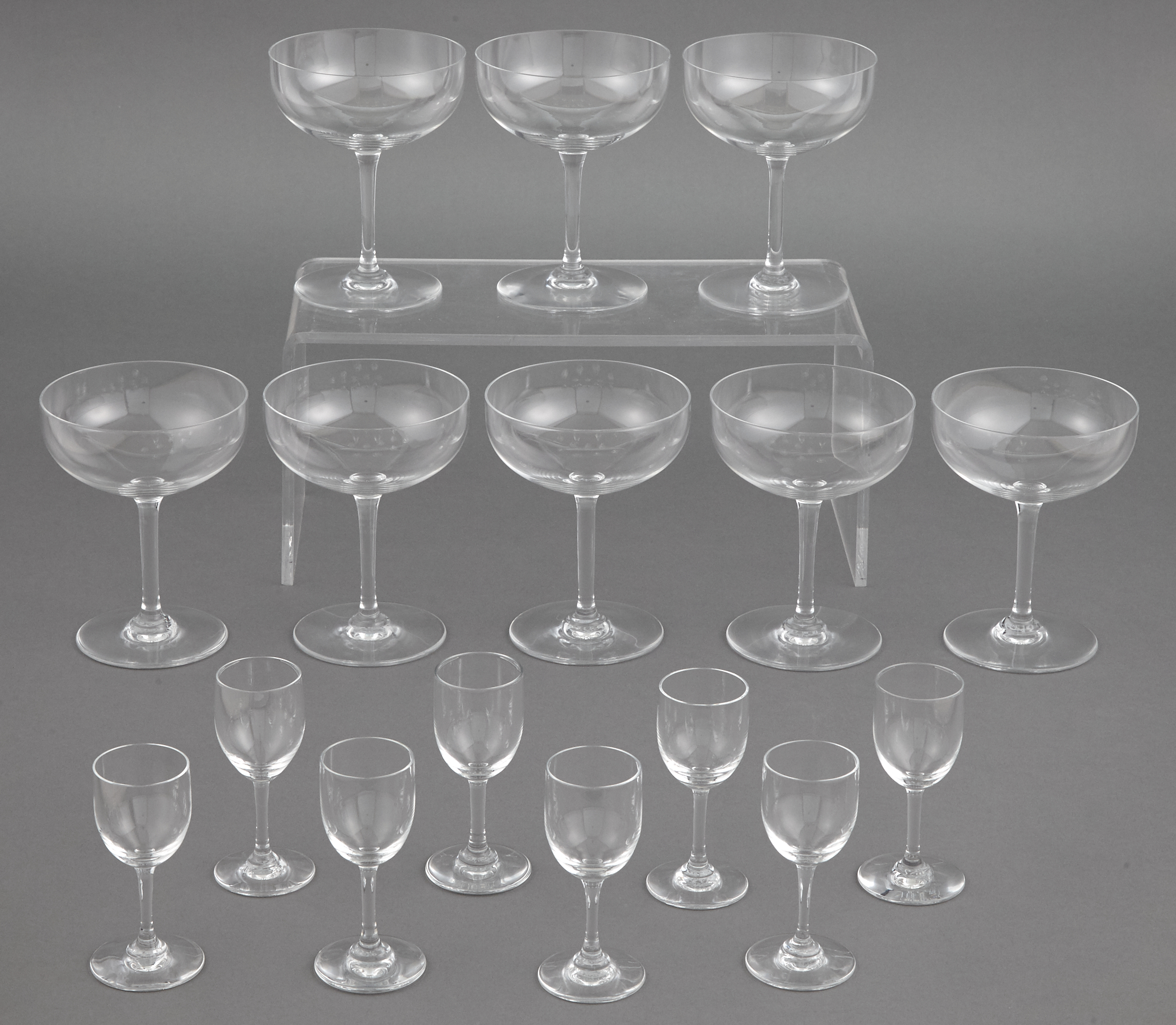 Lot image - Baccarat Glass Partial Stemware Service