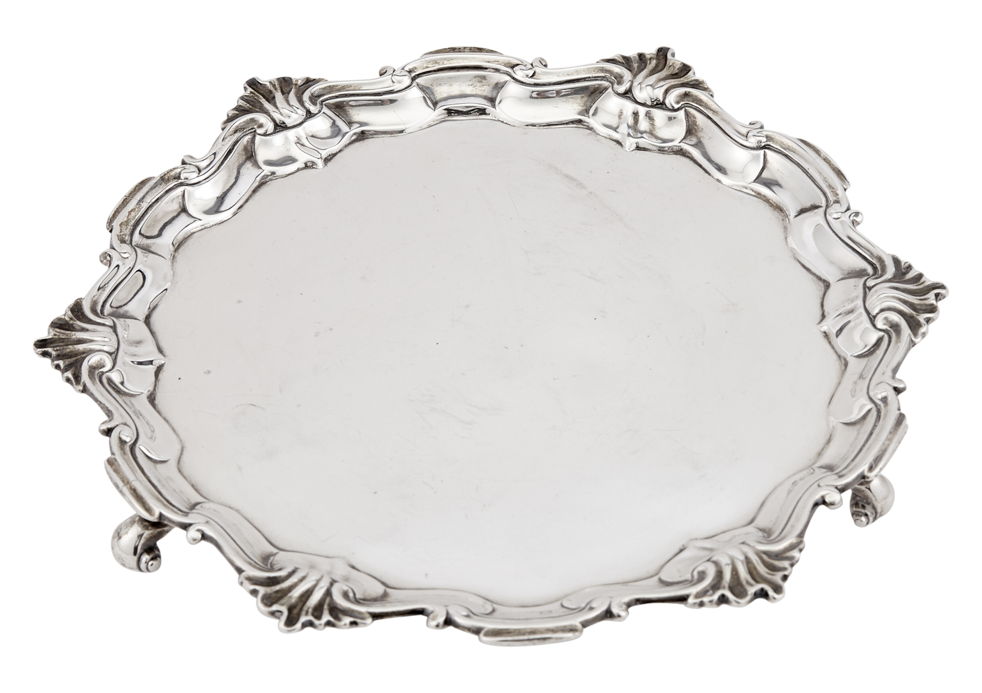 Lot image - George II Sterling Silver Salver