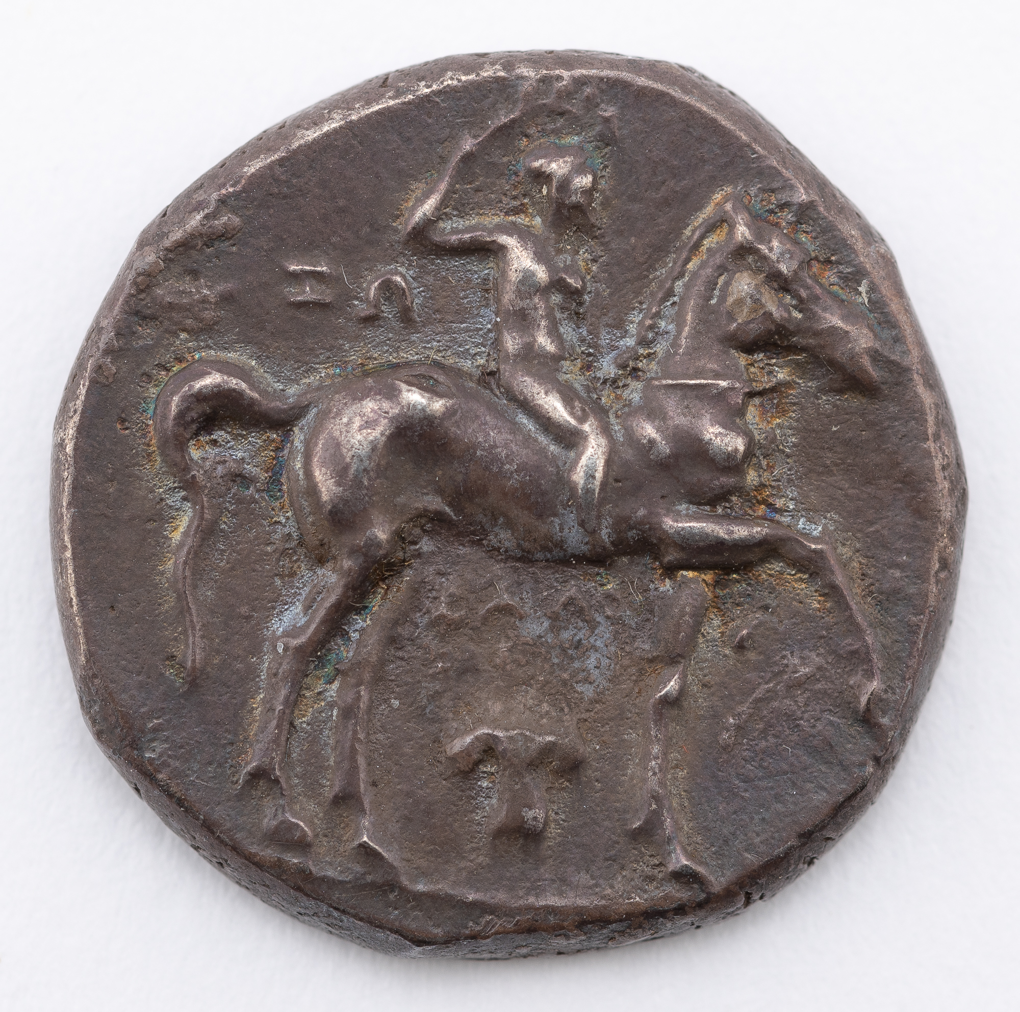 Lot image - Italy. Calabria Taras (Tarentum), ca. 280-272 BC. AR Nomos (6.2g).