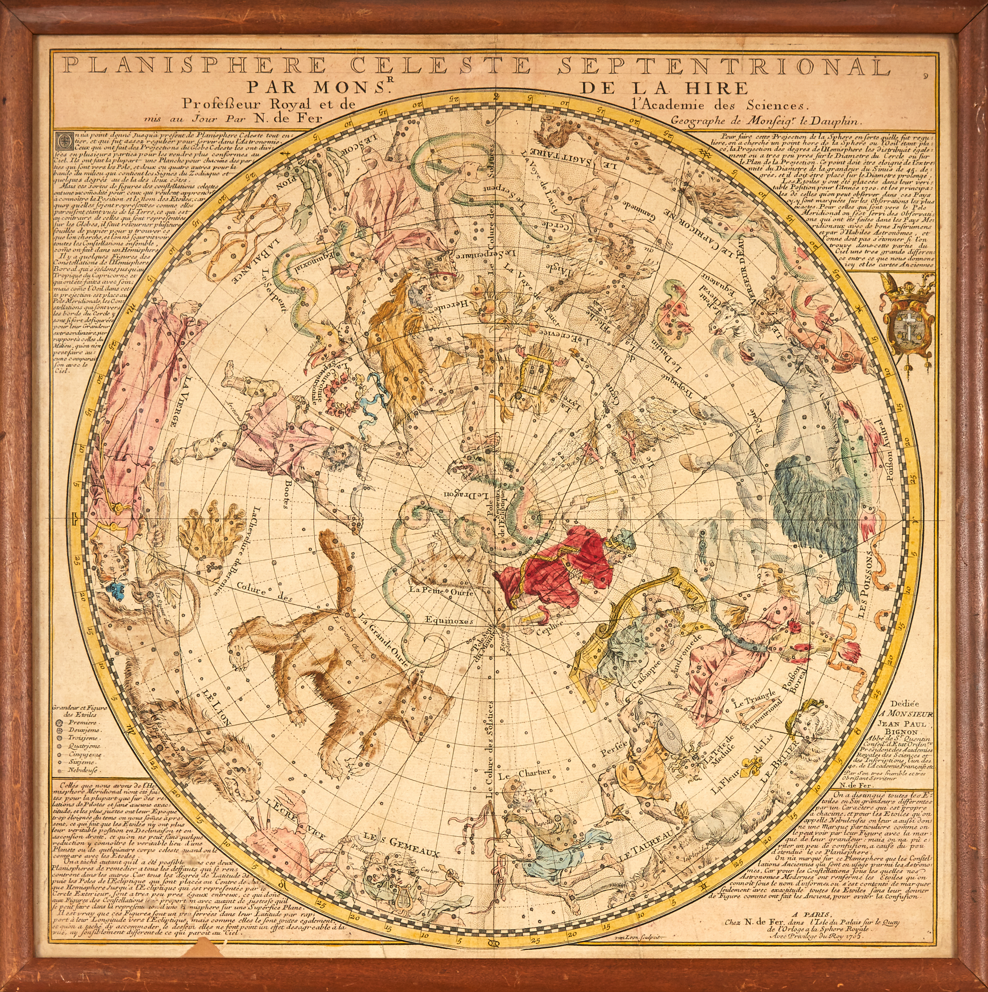 Lot image - [MAP-CELESTIAL]  DE FER, NICOLAS. Planisphere Celeste Septentrional.