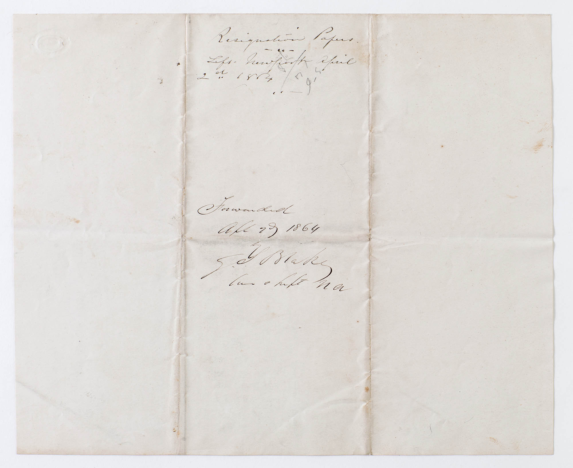 Lot image - [CIVIL WAR]  Group of five signed items from Civil War military figures.