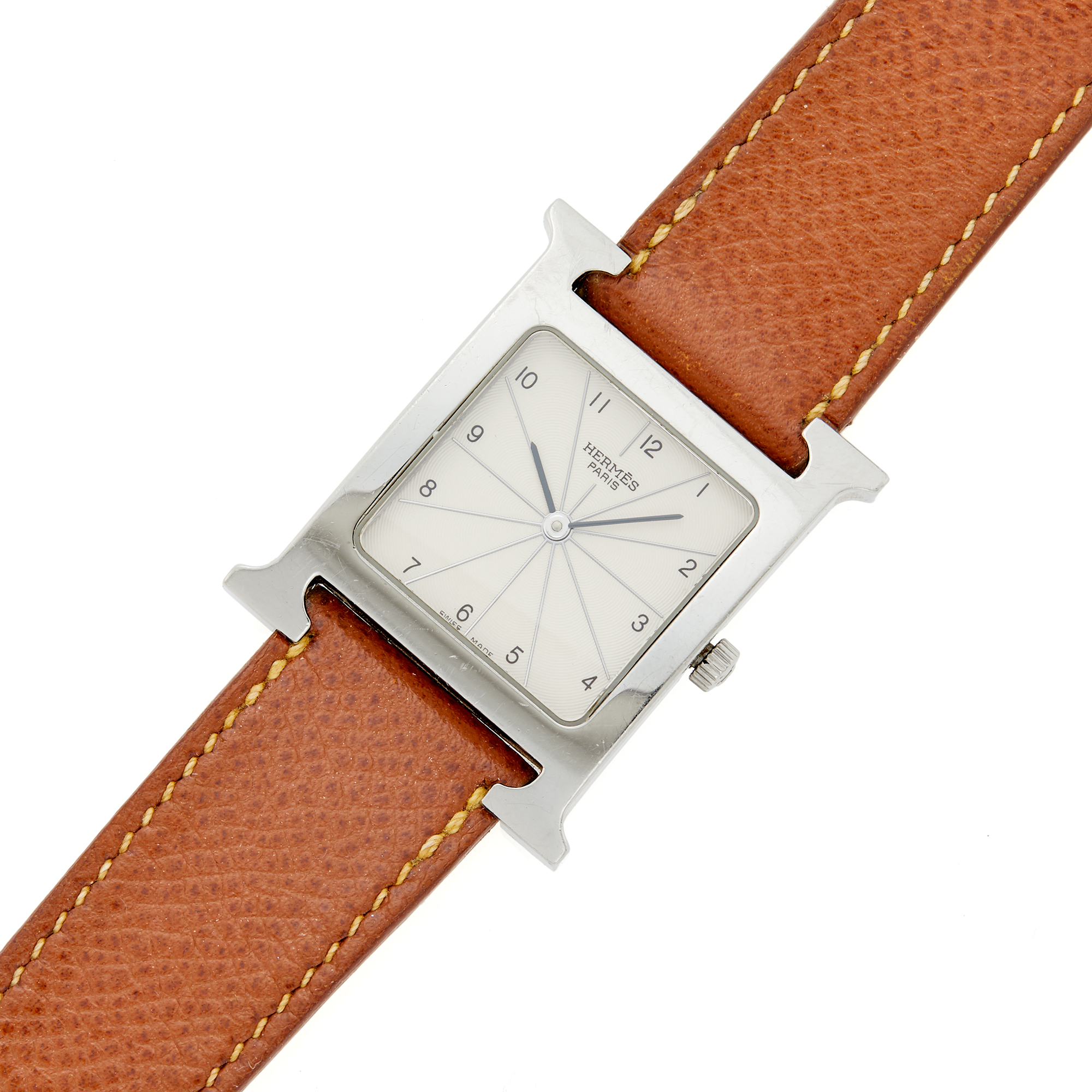 Lot image - Hermès Paris Stainless Steel Heure H Wristwatch