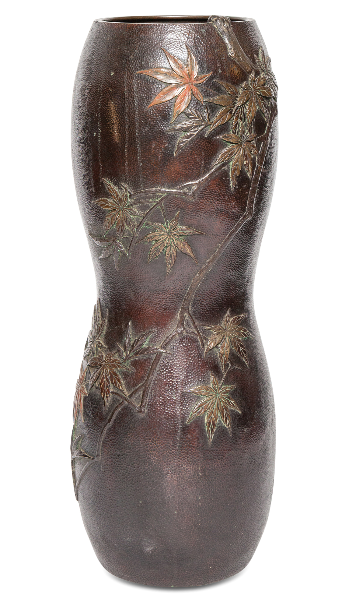 Lot image - A Large Japanese Hammered Bronze Vase