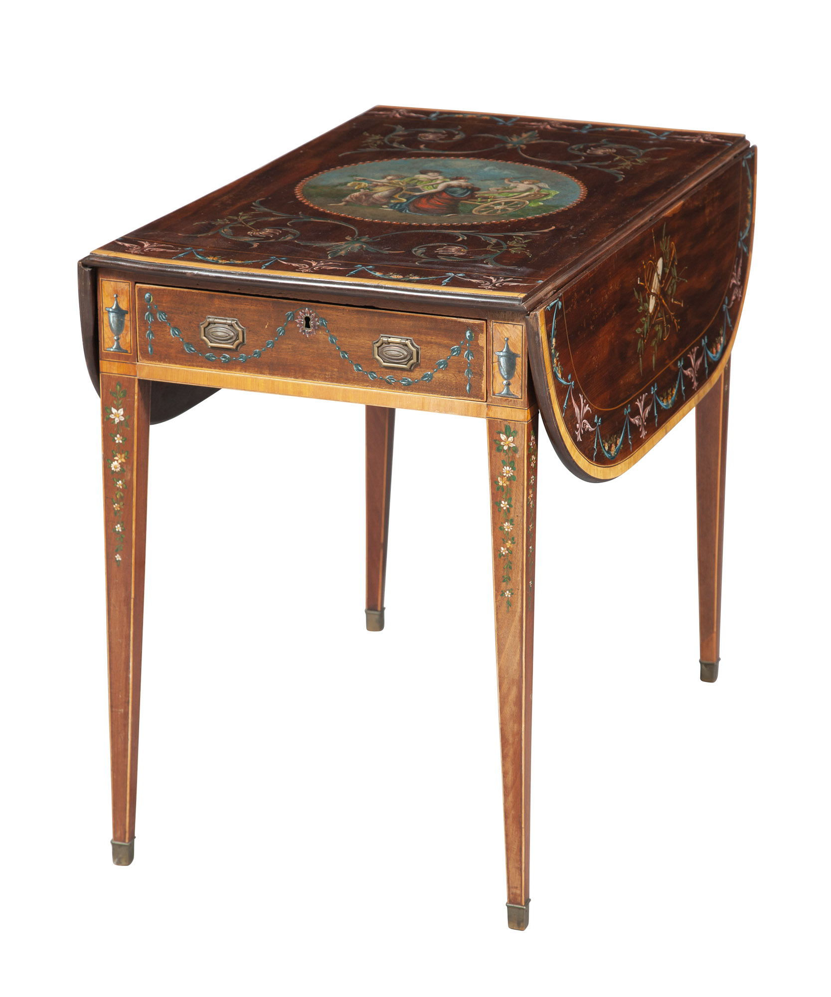 Lot image - George III Inlaid Mahogany Pembroke Table