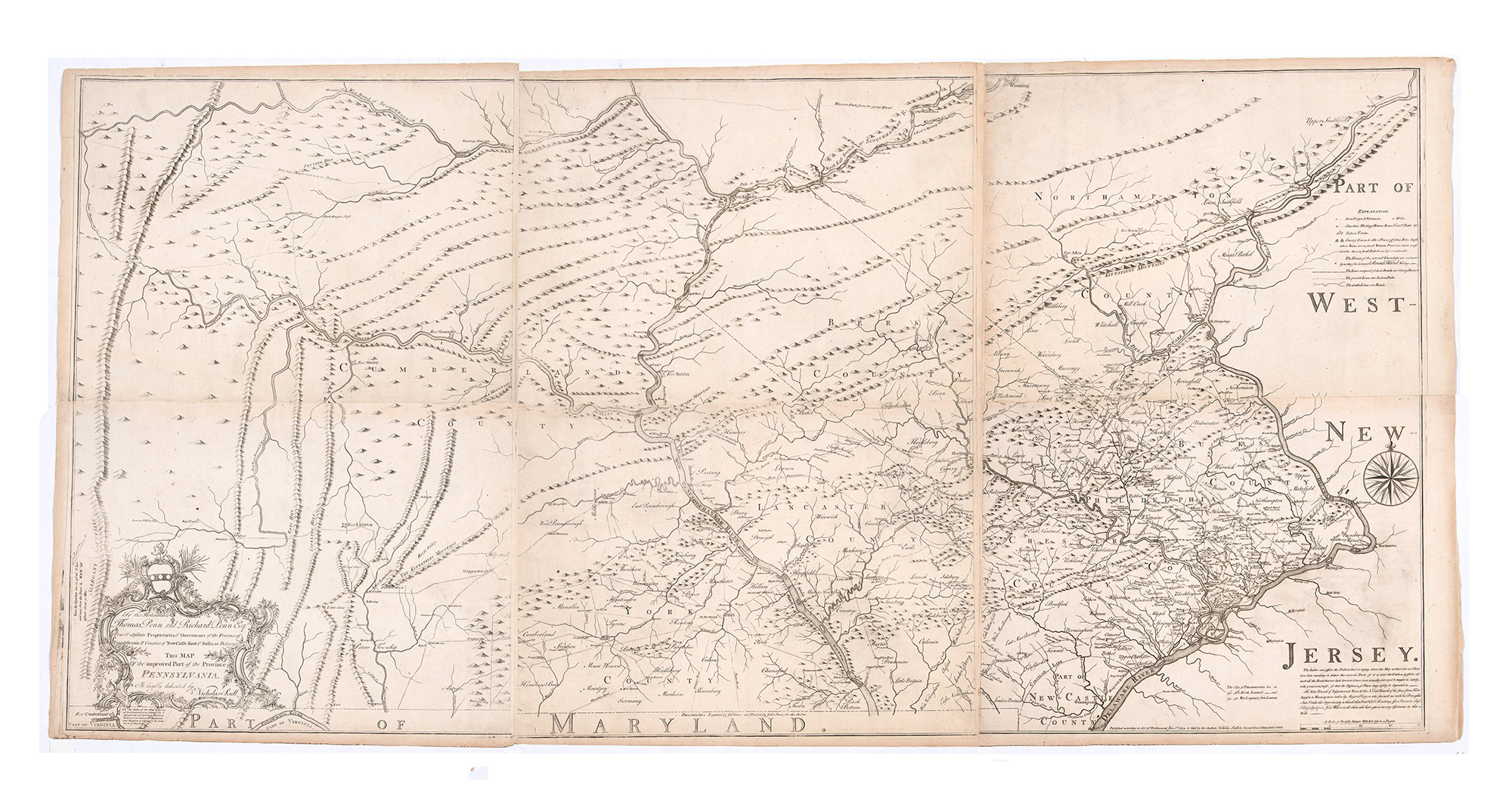 Lot image - SCULL, NICHOLAS  Map of the improved Part of the Province of Pennsylvania.