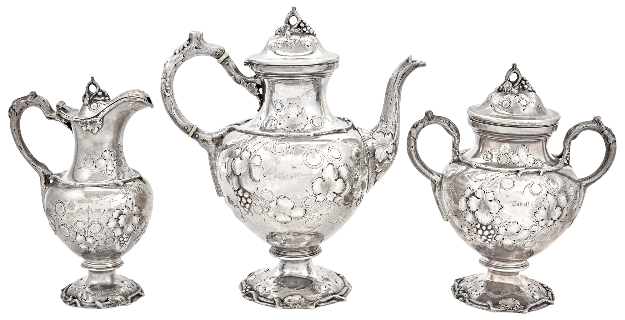 Lot image - William Gale & Son Silver Tea Service