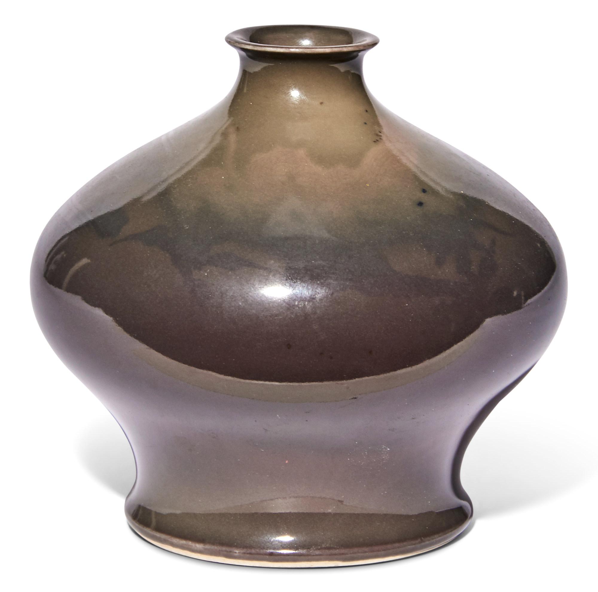 Lot image - A Japanese Peachbloom Porcelain Vase by Makuzu Kozan