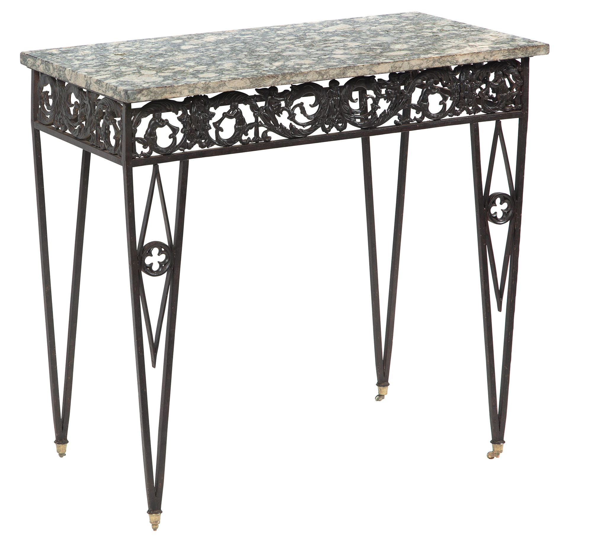 Lot image - Directoire Cast-Iron Console Table