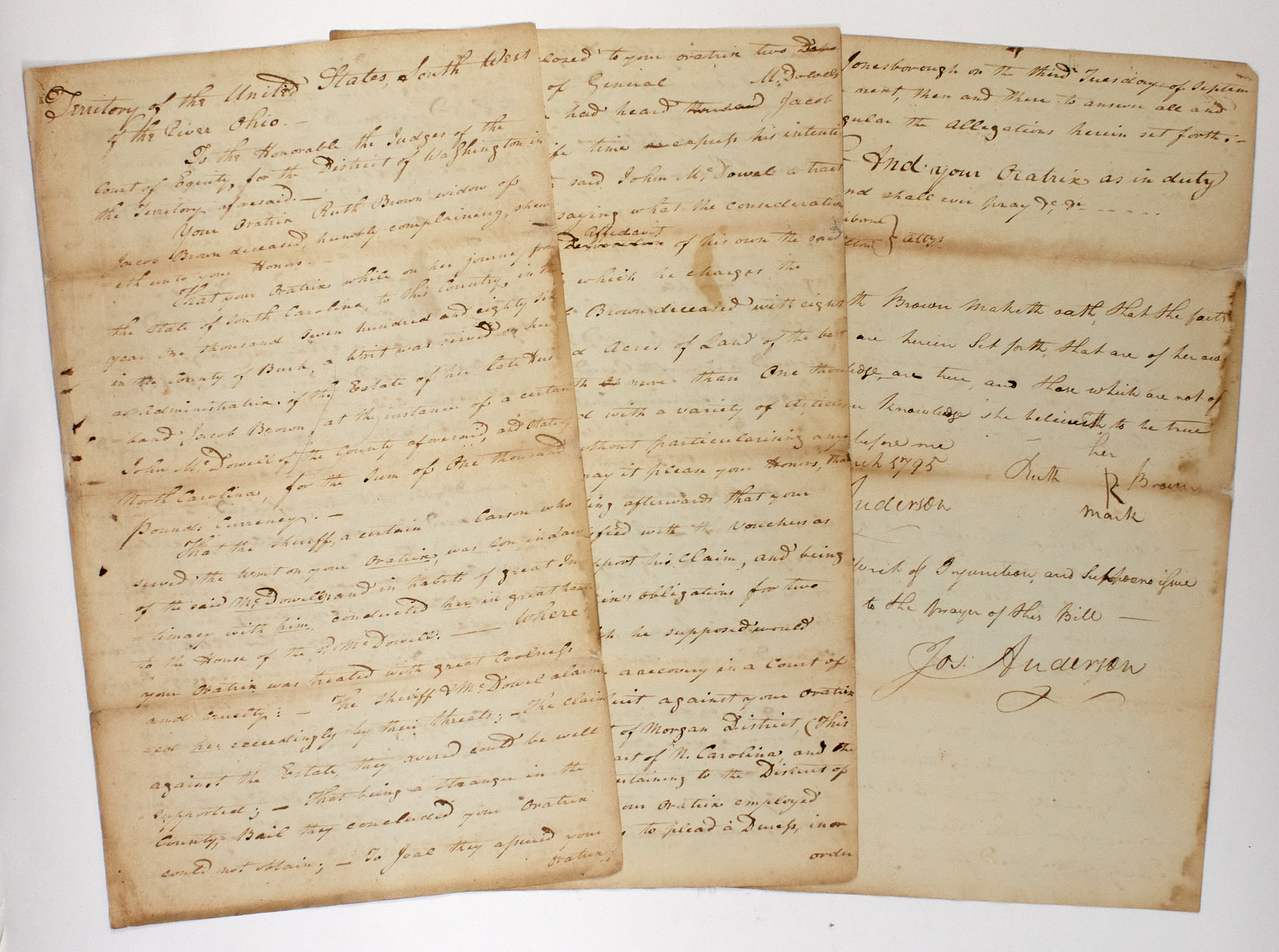 Lot image - [TENNESSEE]  An extensive collection of letters and documents relating to The Watauga Association, 1779-1814.