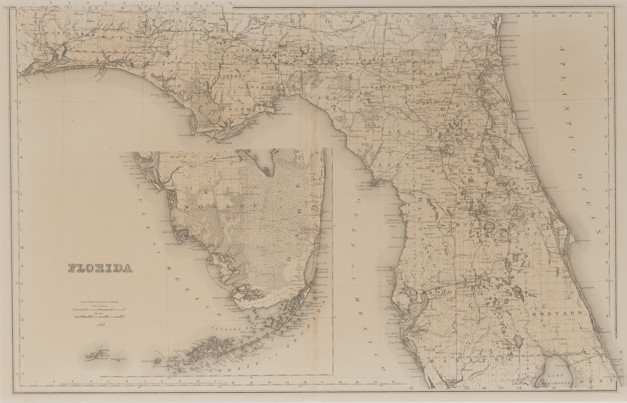 Lot image - [MAP-FLORIDA]  COLTON, C. B. & G. W. Florida.