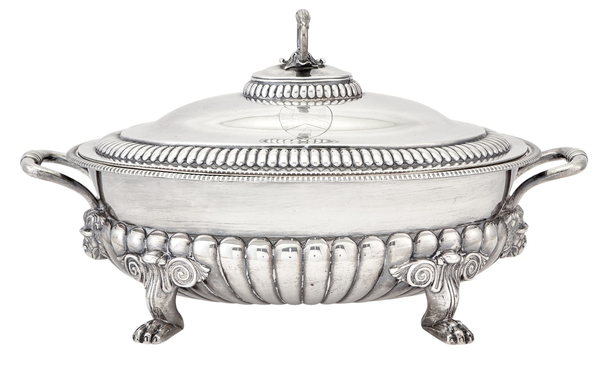 Lot image - George III Sterling Silver Covered Soup Tureen